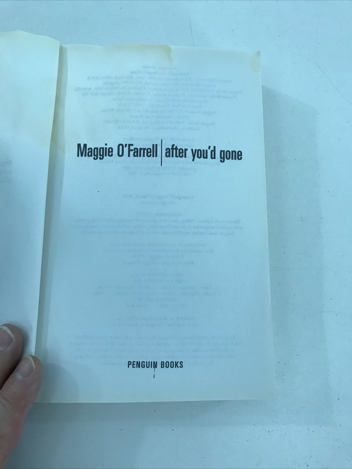 After You’d Gone – Maggie O’Farrell (Paperback, 2002)