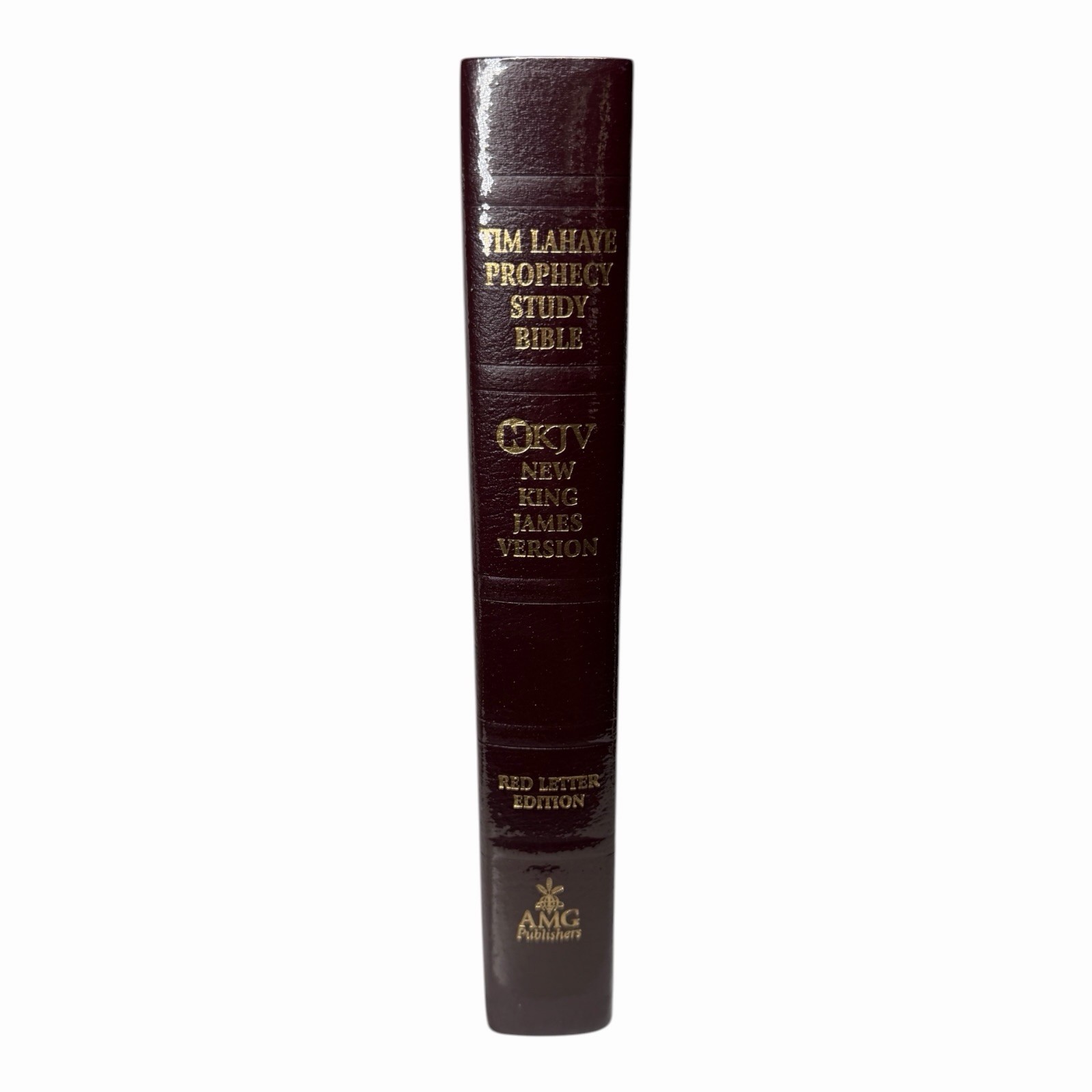 NEW Tim LaHaye Prophecy Study Bible, NKJV, Red Letter, Burgundy Genuine Leather
