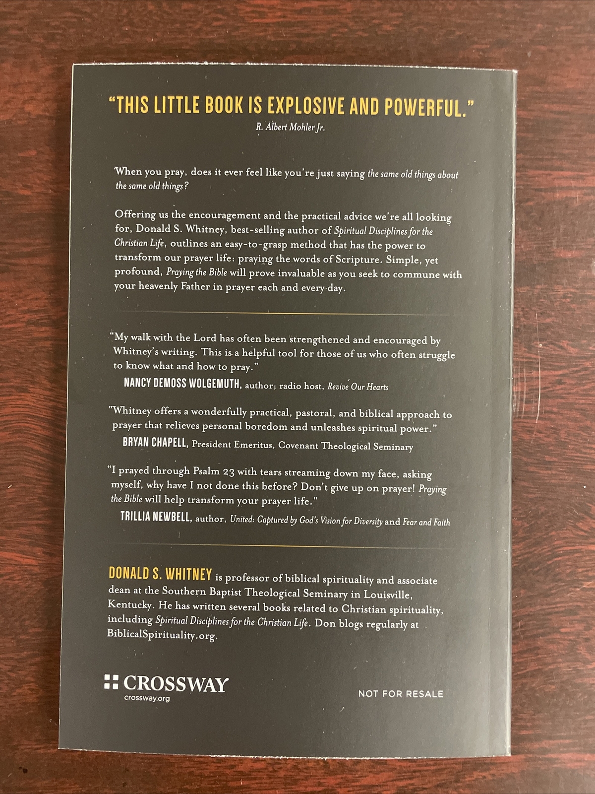 Praying the Bible by Donald S. Whitney (2015, Paperback)