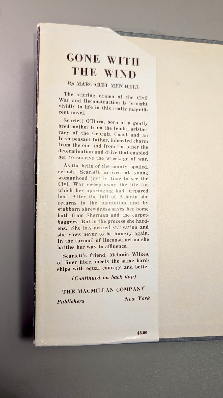 Gone With The Wind by Margaret Mitchell – TRUE 1ST ED / 1ST PRINT