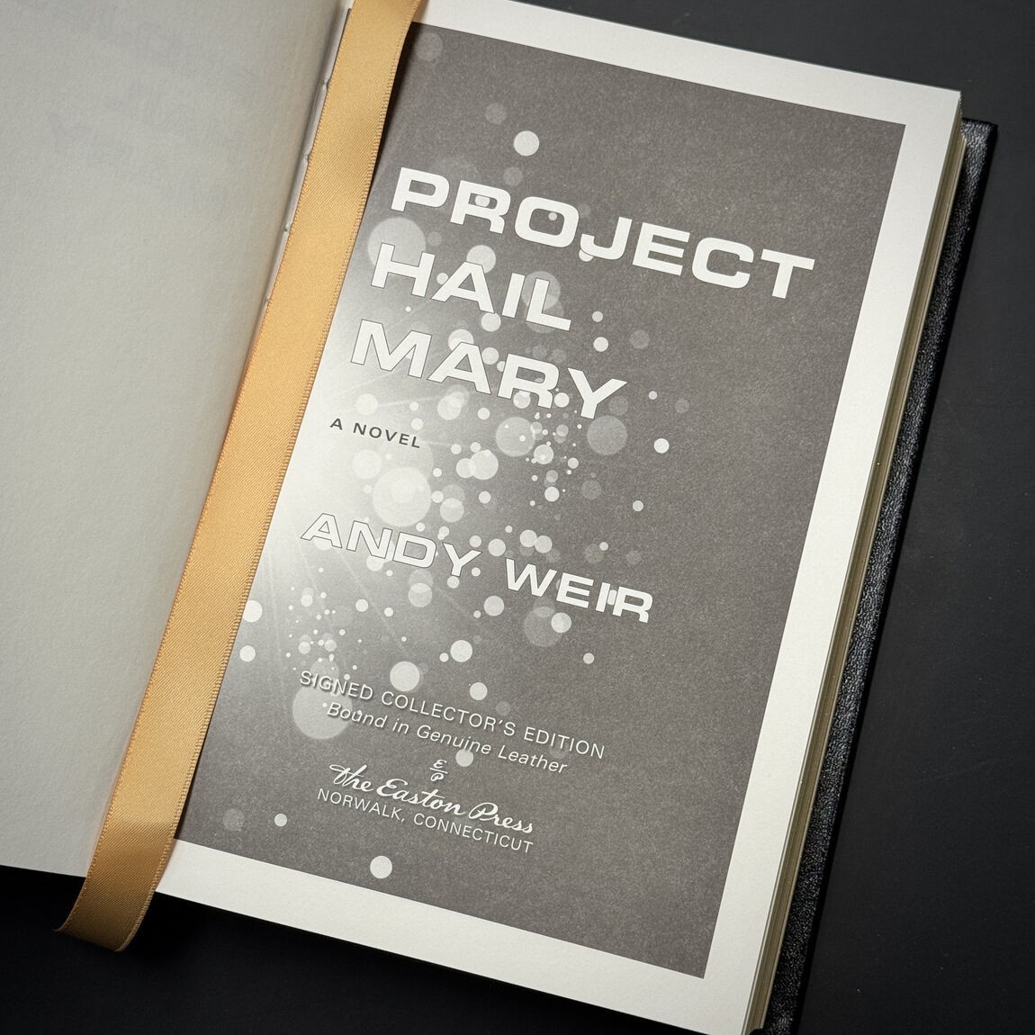 Project Hail Mary – Andy Weir – Easton Press Signed Edition Leather Bound Sealed
