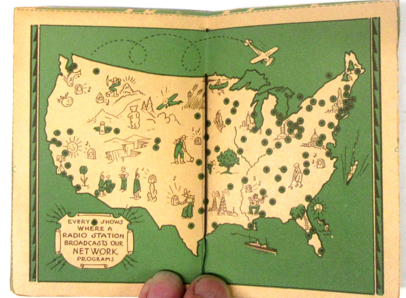 ca 1930 book A TRIP THROUGH RADIO LAND Martin WCCO Northwestern Broadcasting yz