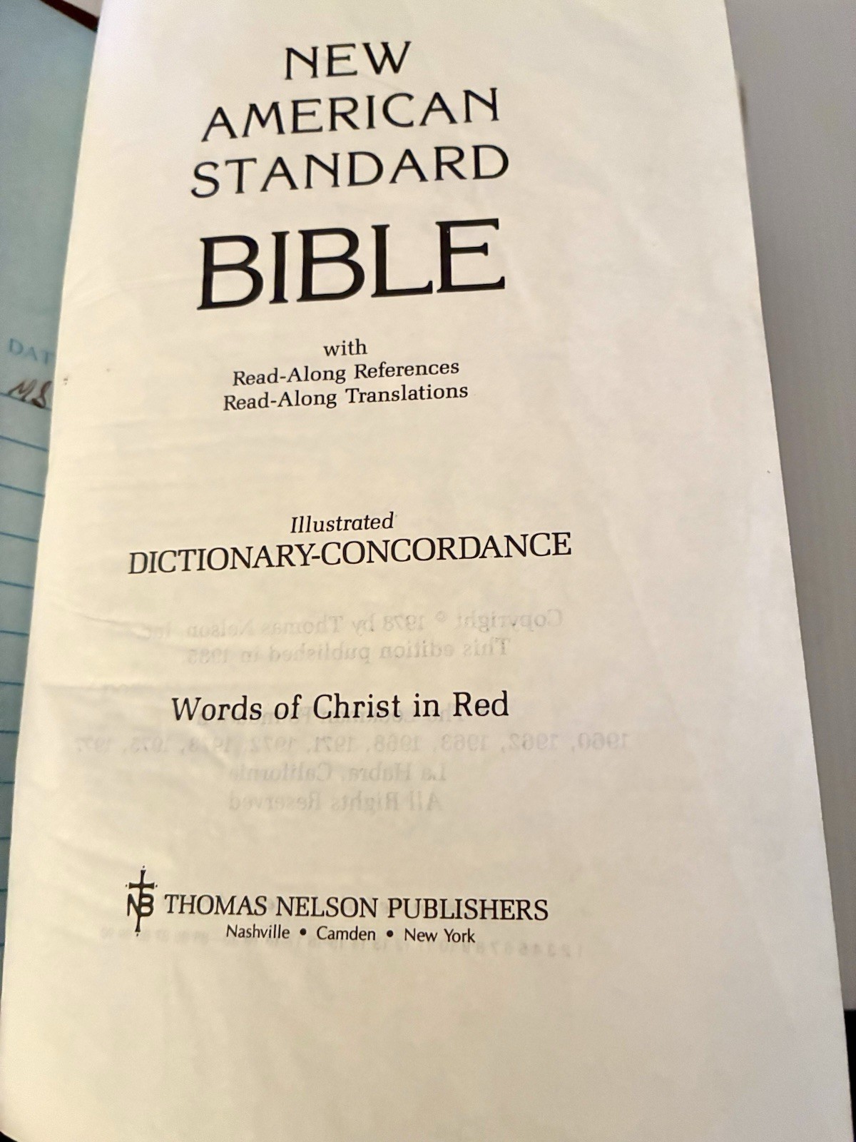 New American Standard Bible GiantPrint 1978 Nelson 522BG NASB Hardcover Read