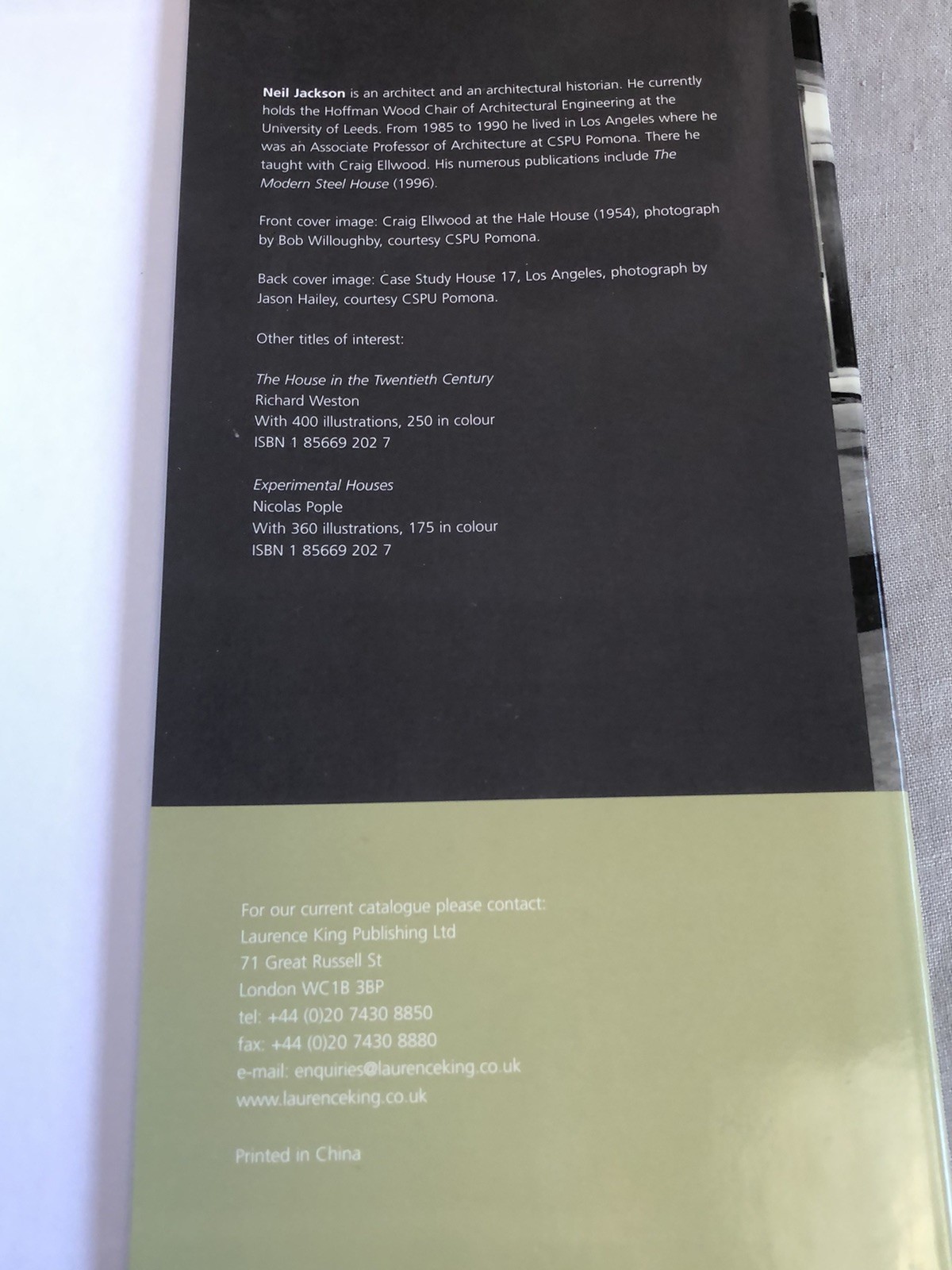 Craig Ellwood Neil Jackson 2002 1st Edition Modernism Architecture HC DJ Bio VG