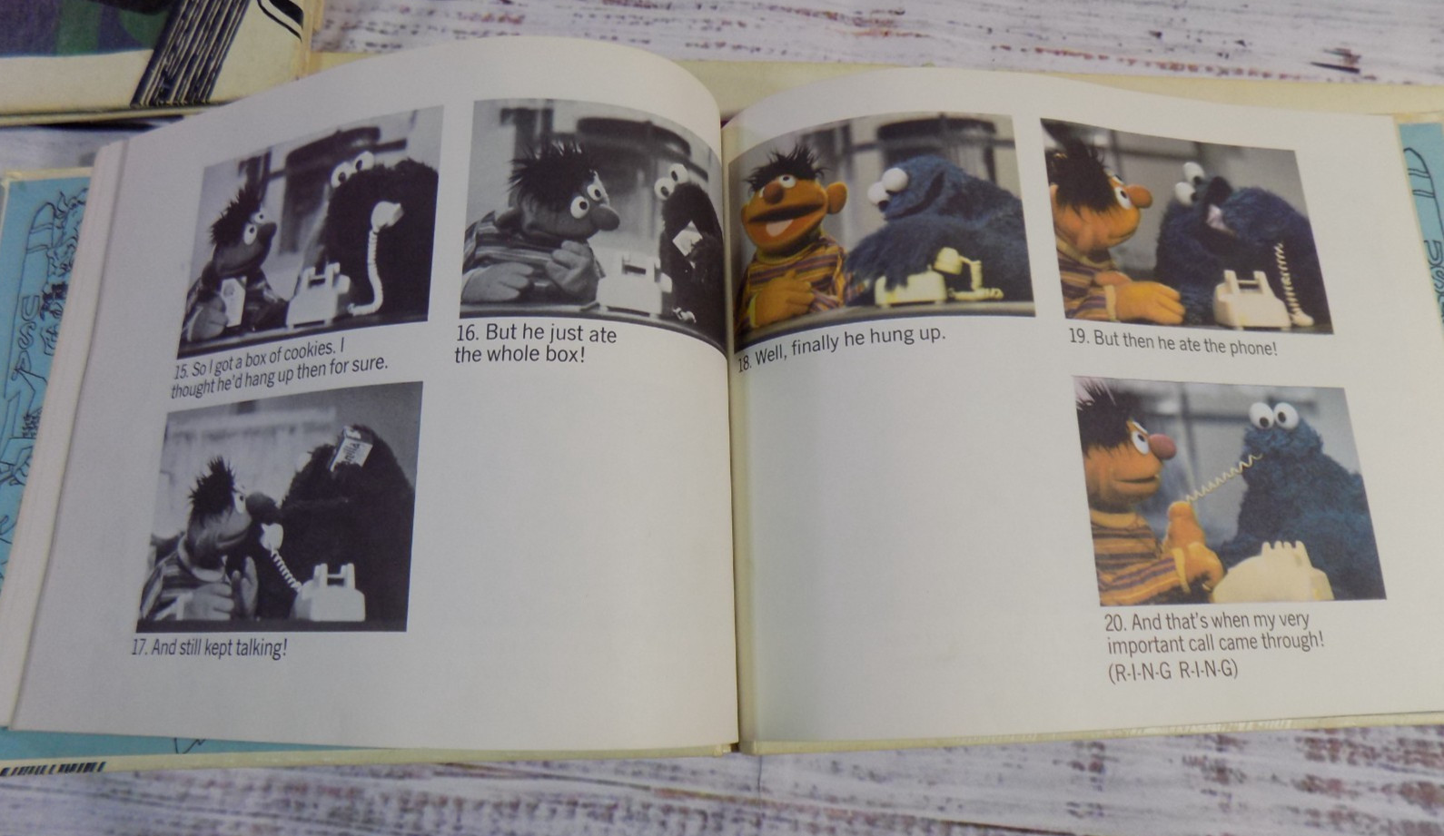 Set Of 5 Vintage Sesame Street Children’s Hard Cover Books Retro 1970s