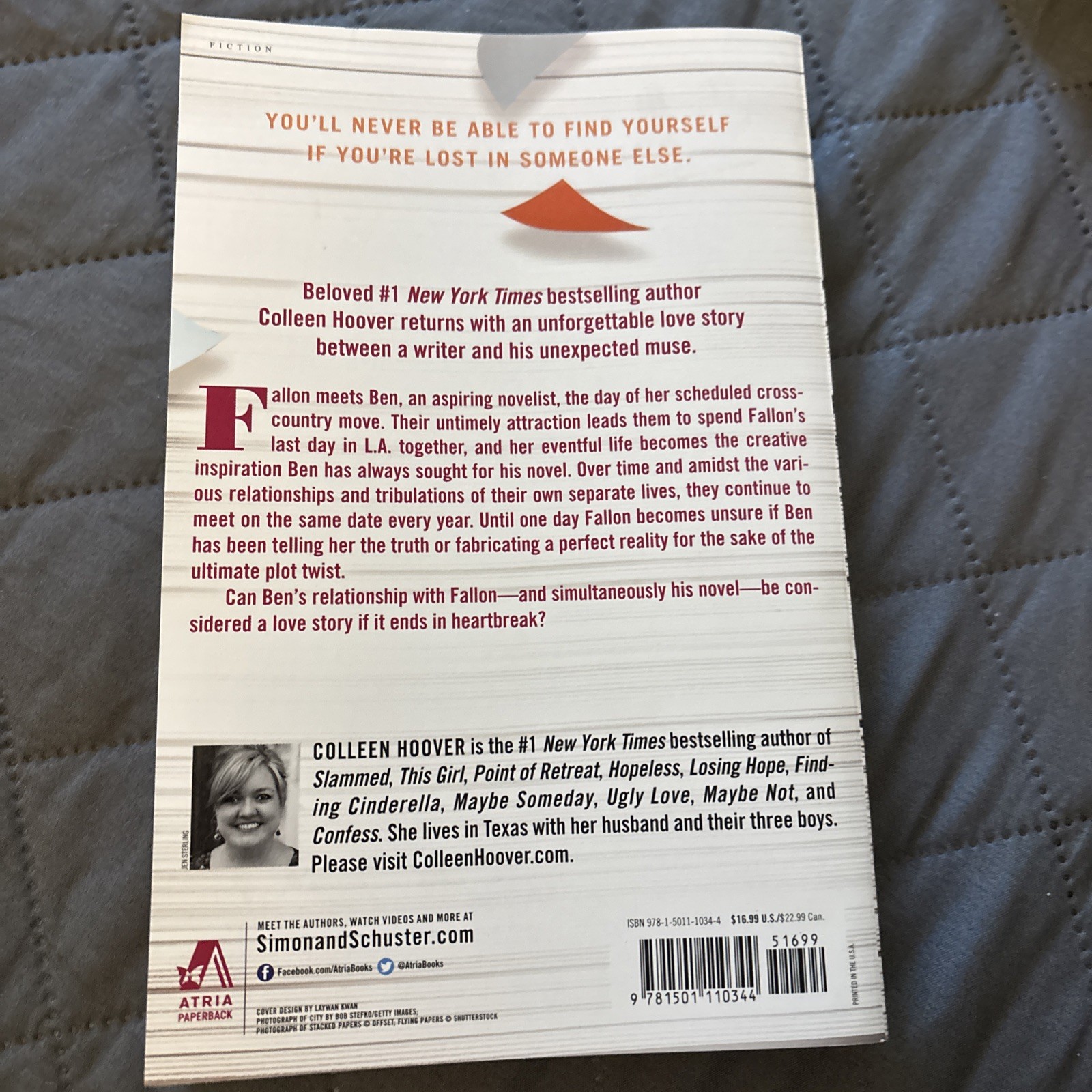 November 9 : A Novel by Colleen Hoover (2015, Trade Paperback)