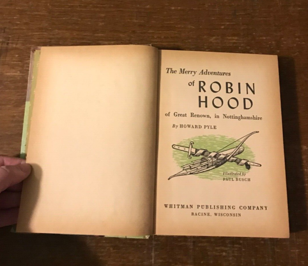 The Merry Adventures of Robin Hood by Howard Pyle Vintage Whitman Childrens 1955