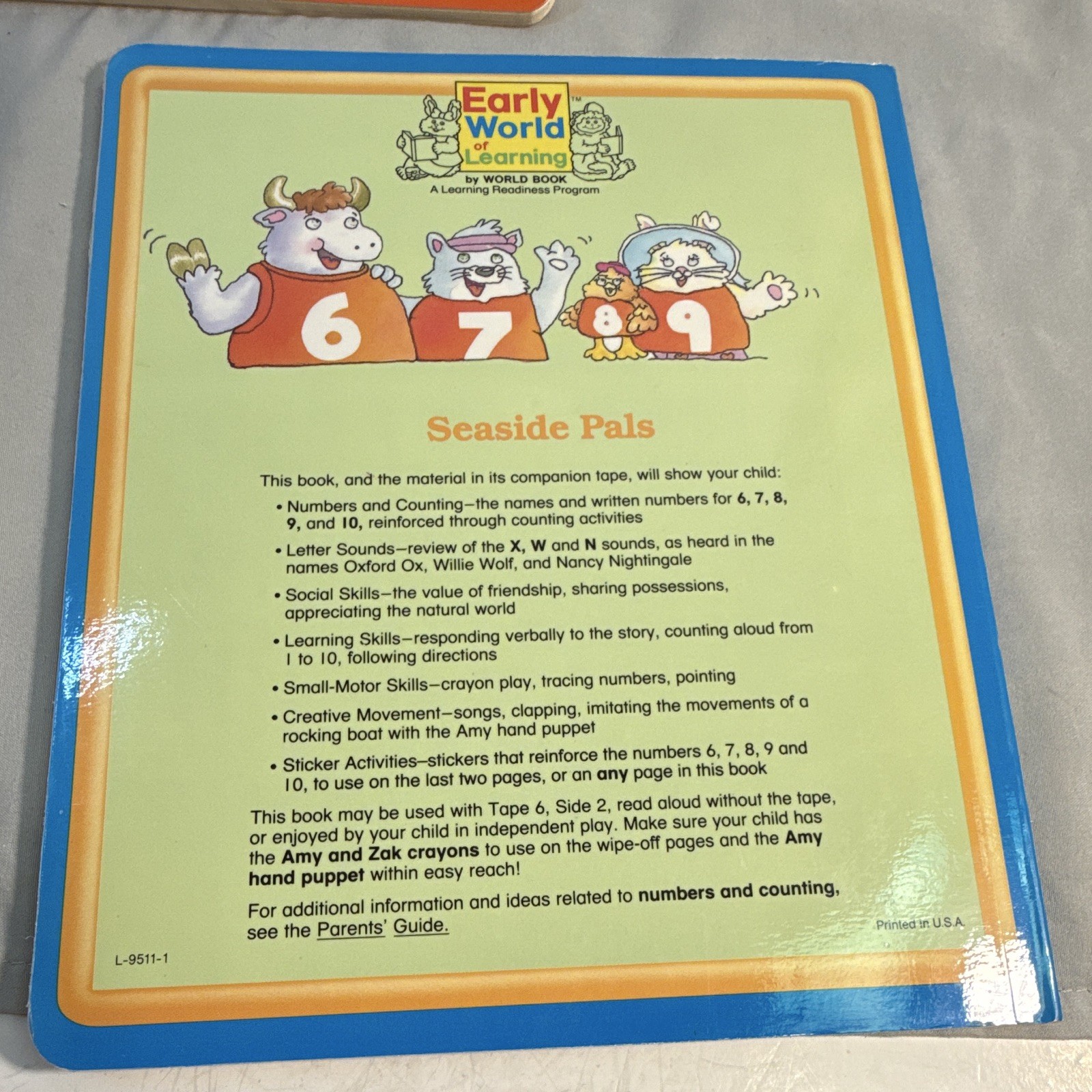 Vtg World Book Early World of Learning Board Book Lot of 9 Illus 1987 Alphabet