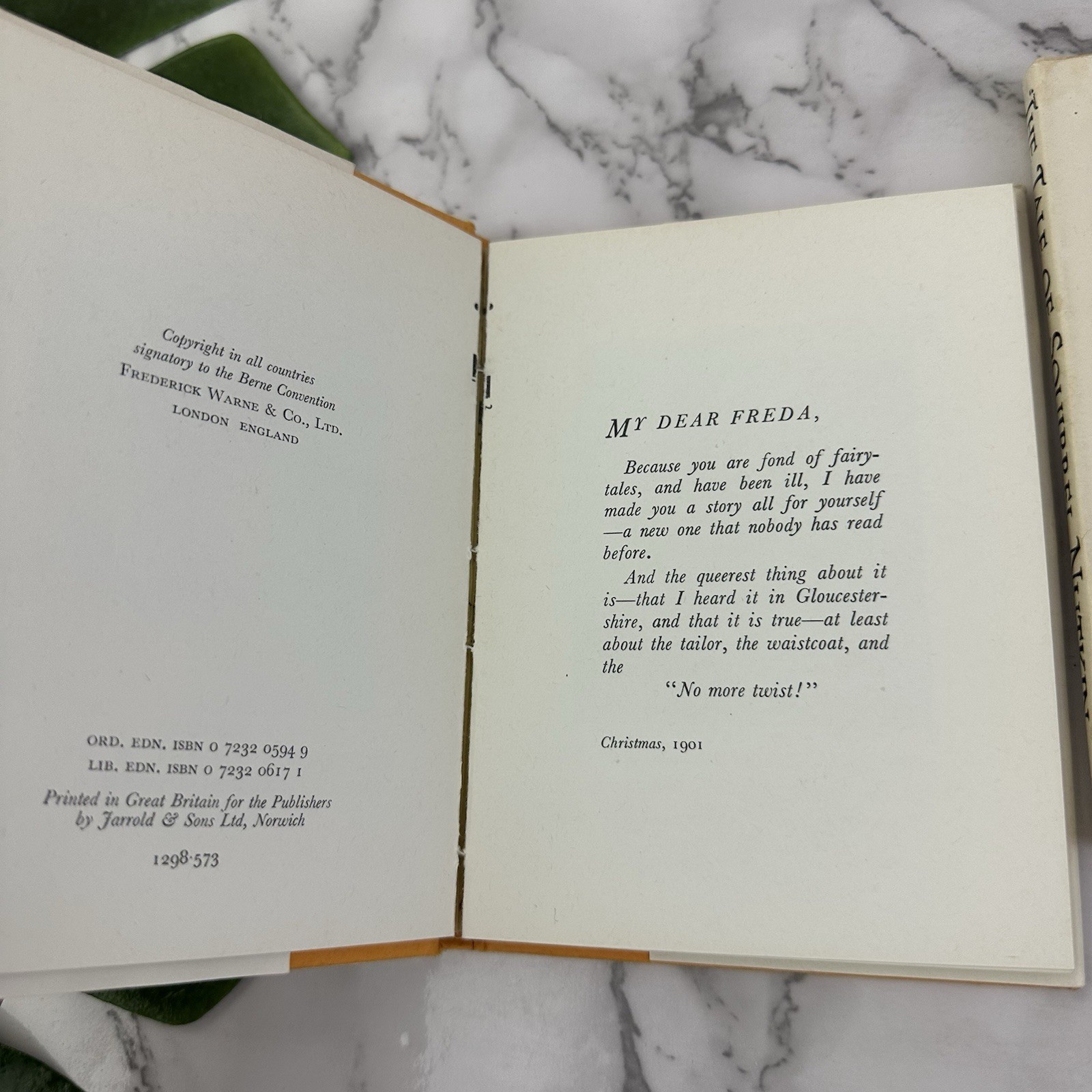 Beatrix Potter Vintage Hardcover Book Lot of 2 F Warne Co Tailor Squirrel Nutkin