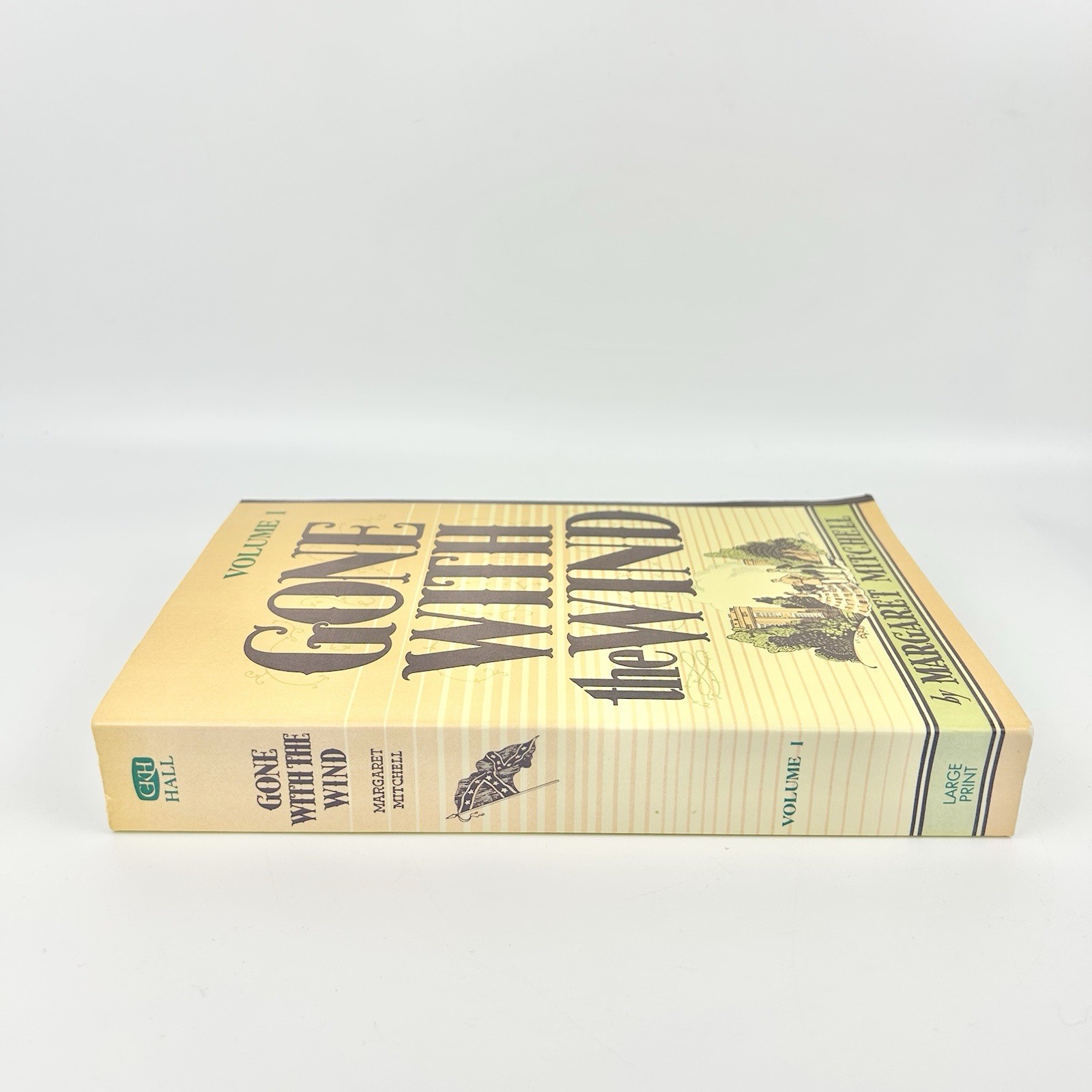 Rare Gone With The Wind Volume 1 & 2 Mitchell GK Hall Large Print Paperbacks