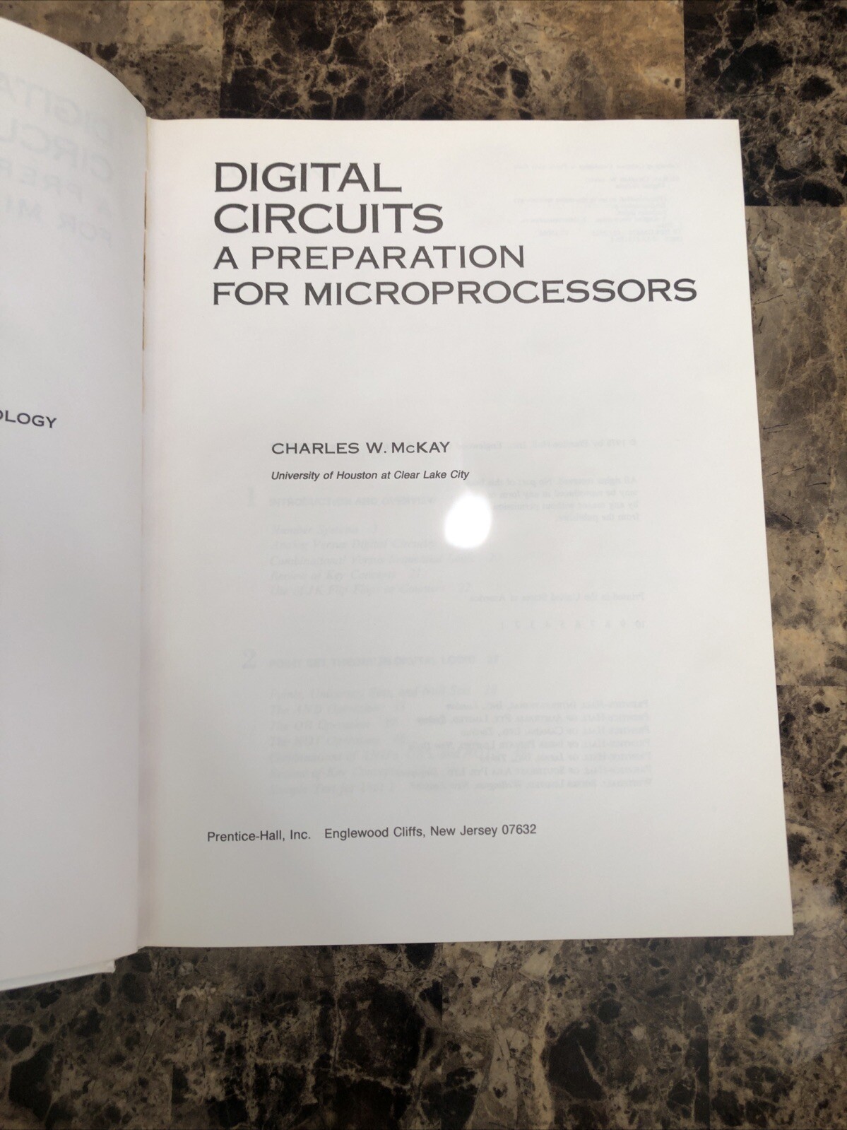 Digital Circuits A Preparation For Microprocessors Charles McKay Hardcover 1978