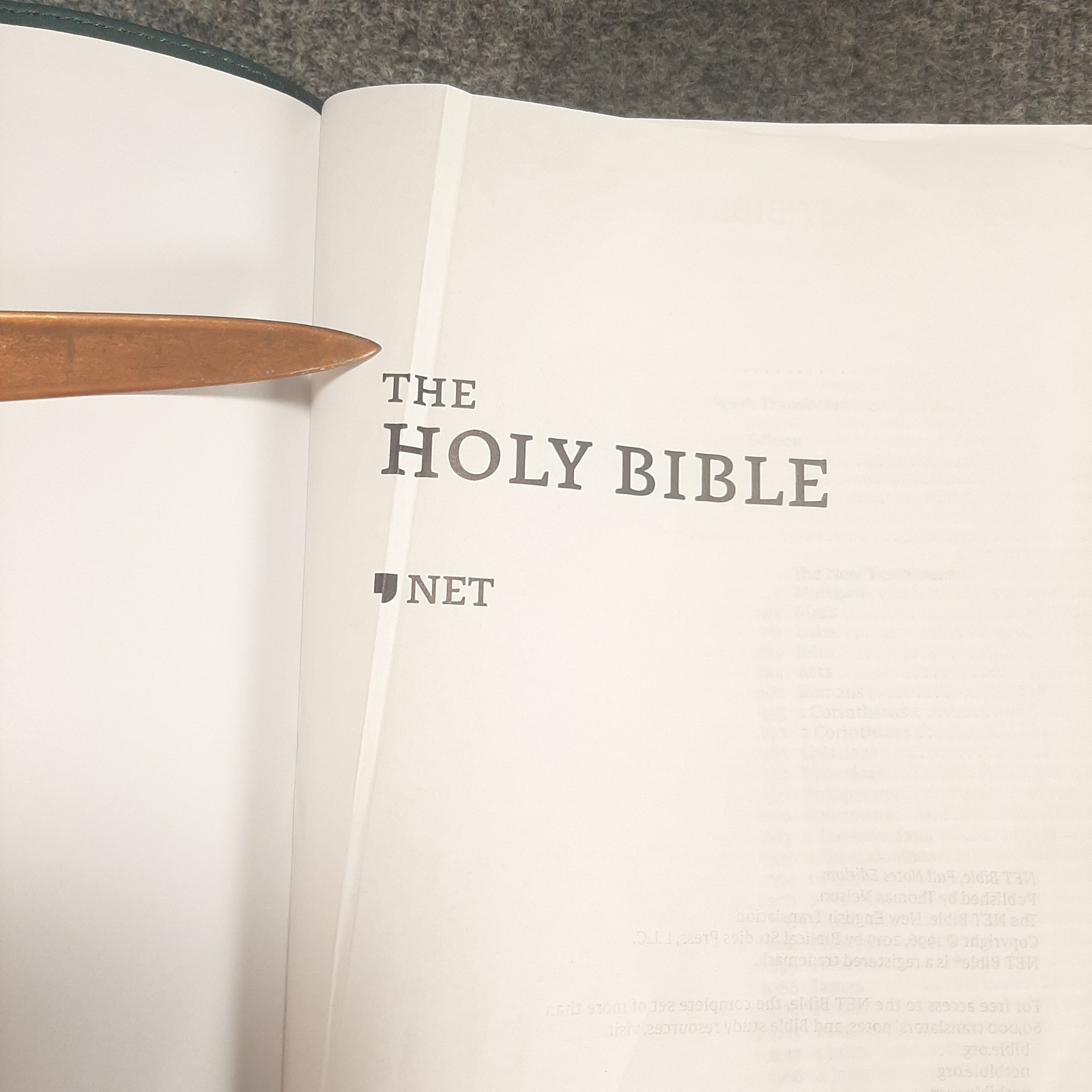 NET Bible Full-Notes Edition Leathersoft Teal New English Nice