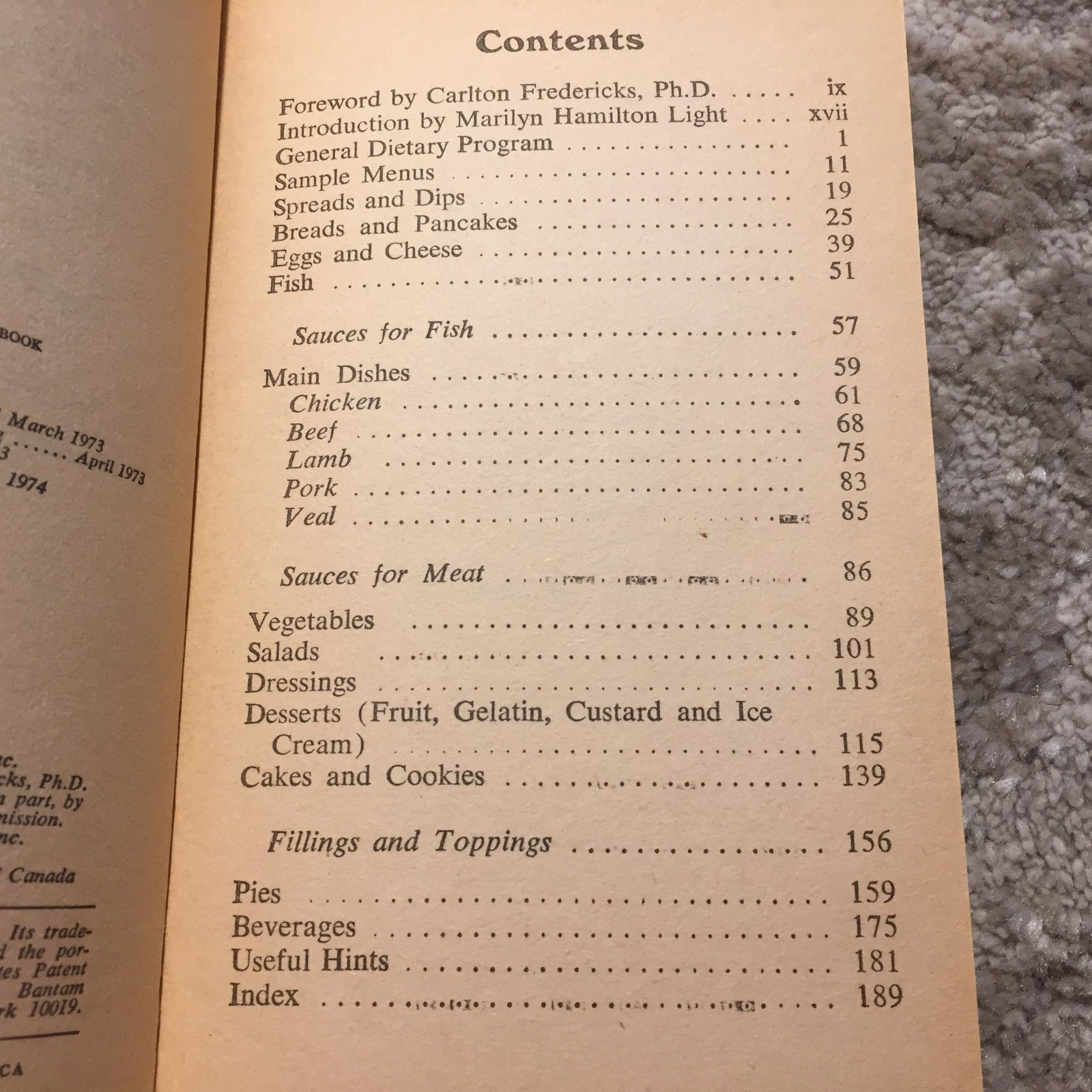 The Low Blood Sugar Cookbook Francyne Davis 1974 Bantam Books Cooking