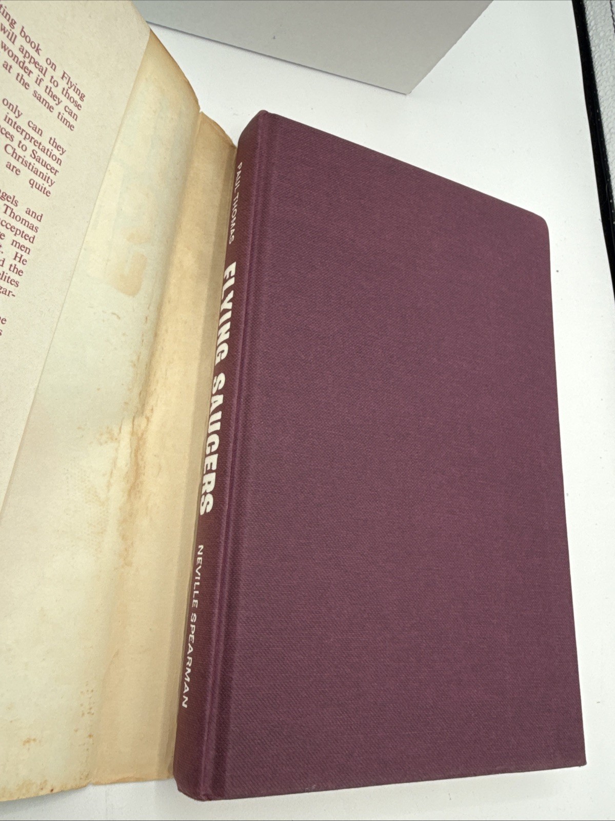 Flying Saucers Through Ages Paul Thomas 1965 HC UFO First English Edition B3
