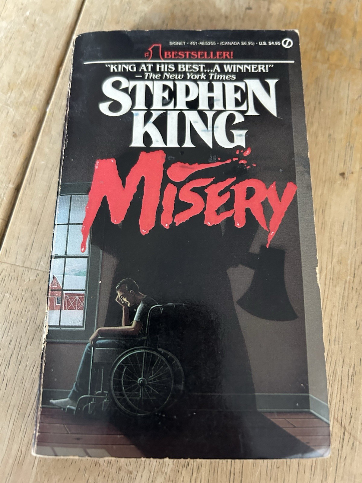 1988 First Signet Printing Stephen King Misery Paperback