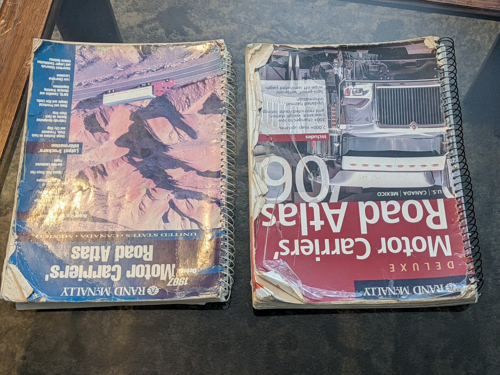 2x LOT Rand McNally 97 + 06 Deluxe Motor Carriers‘ Truckers Road Atlas US/Canada