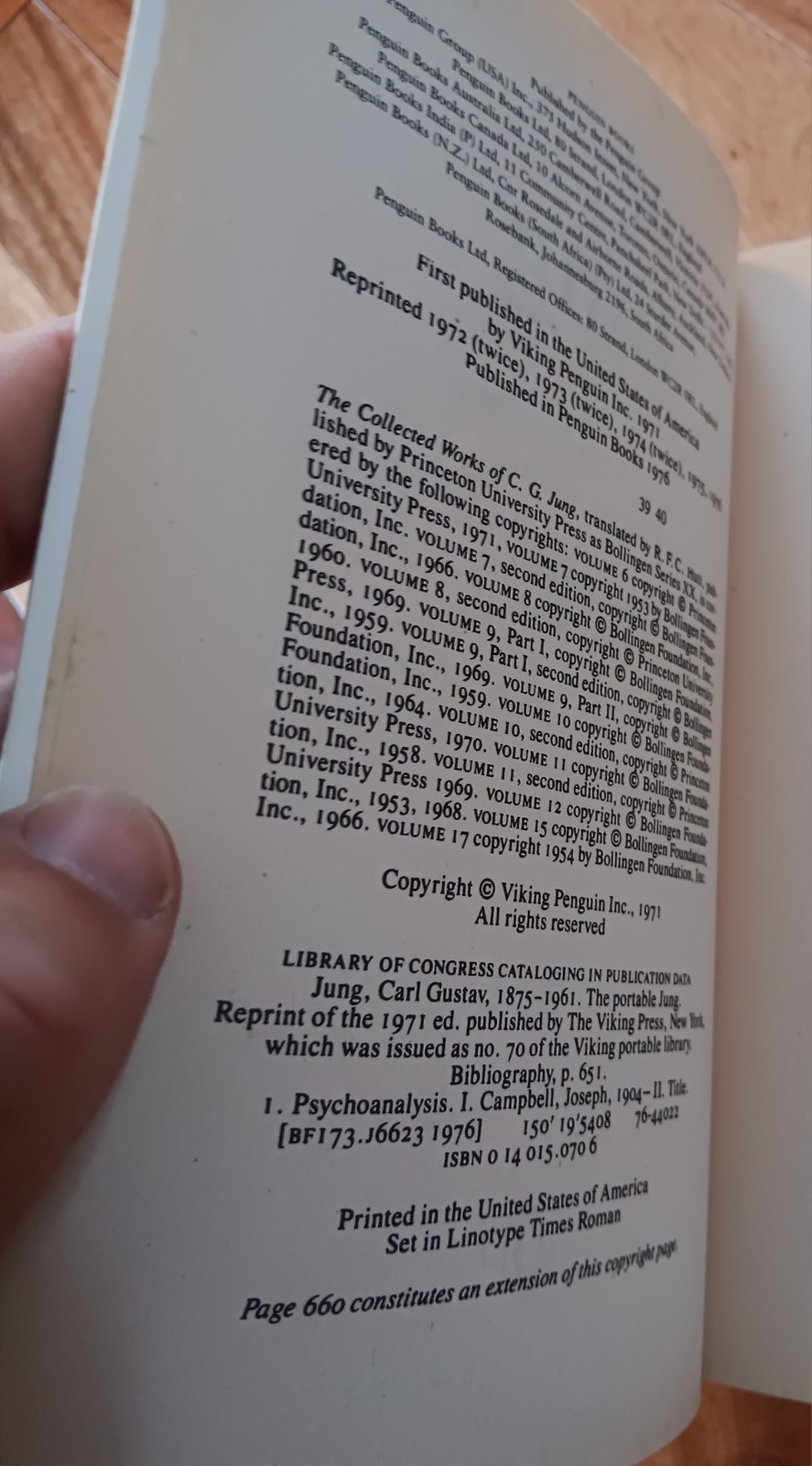Portable Jung by Carl G. Jung (1976, Uk-B Format Paperback)