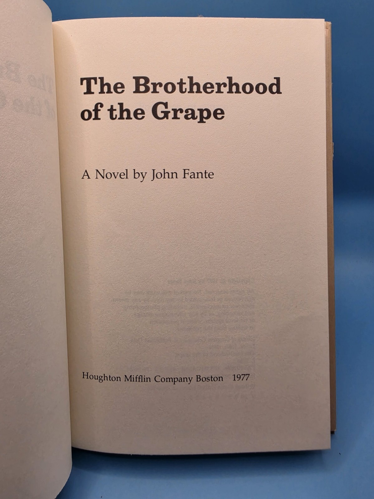 The Brotherhood of the Grape