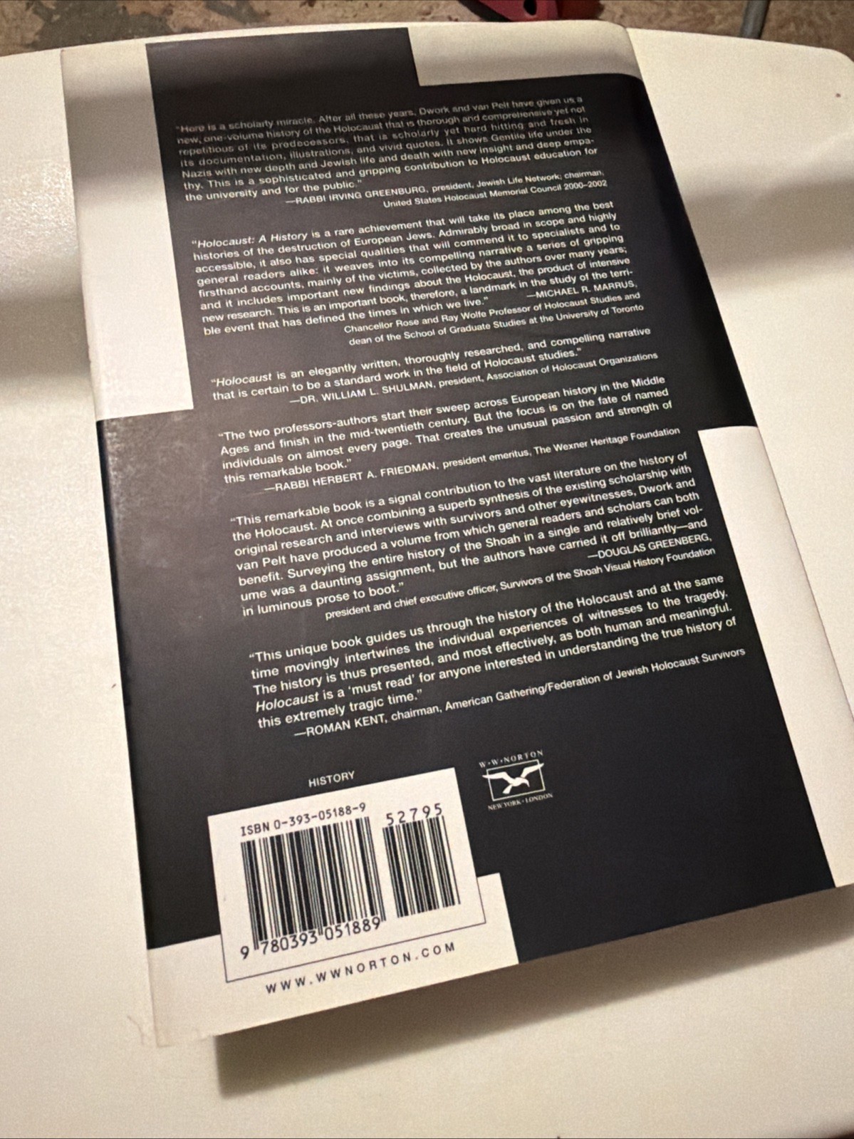 Holocaust: A History by Robert J. Van Pelt and Deborah Dwork (First Edition, HC)