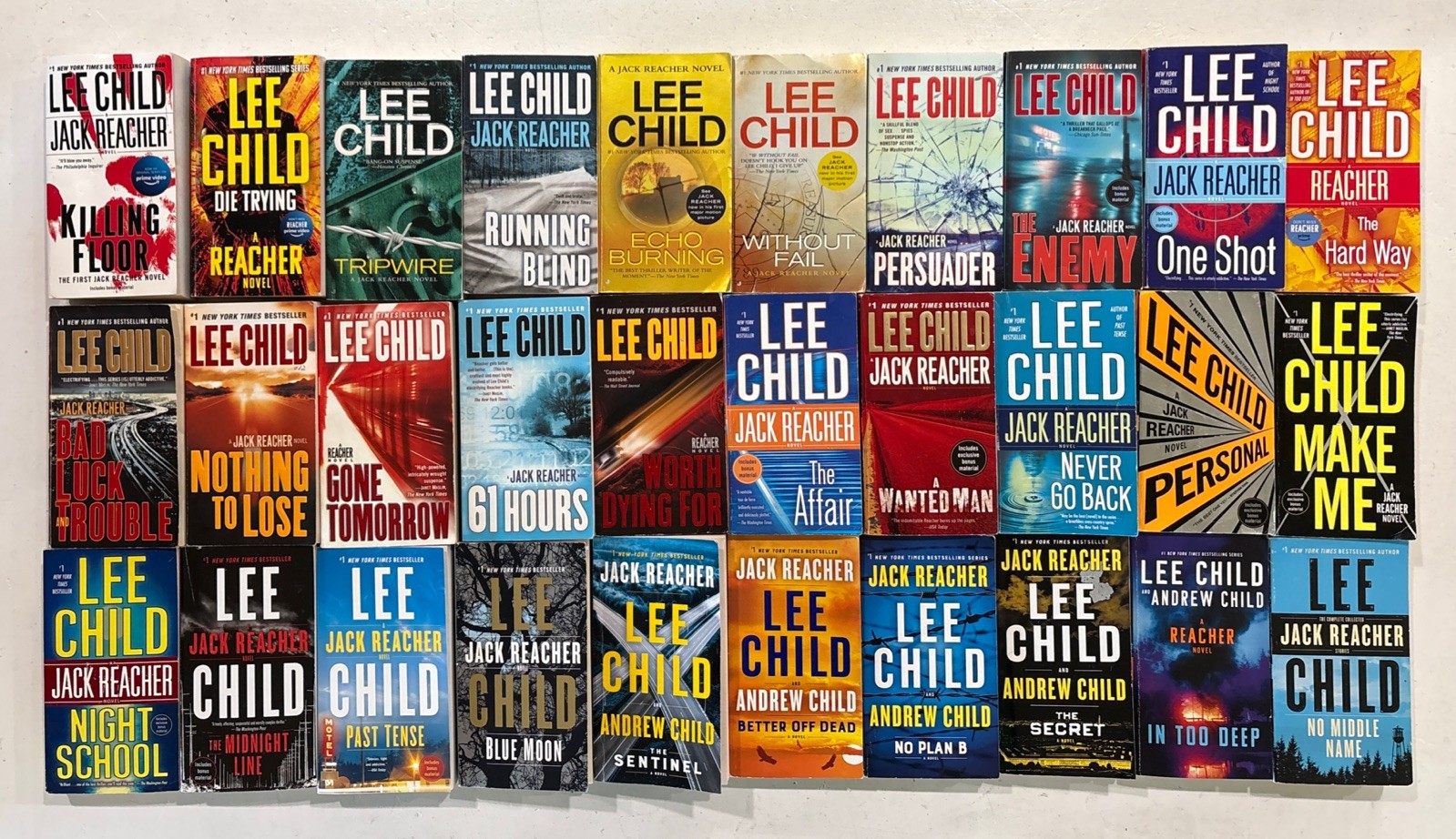 Complete JACK REACHER Series By LEE CHILD Books 1-30 Paperback Lot Set Prime TV