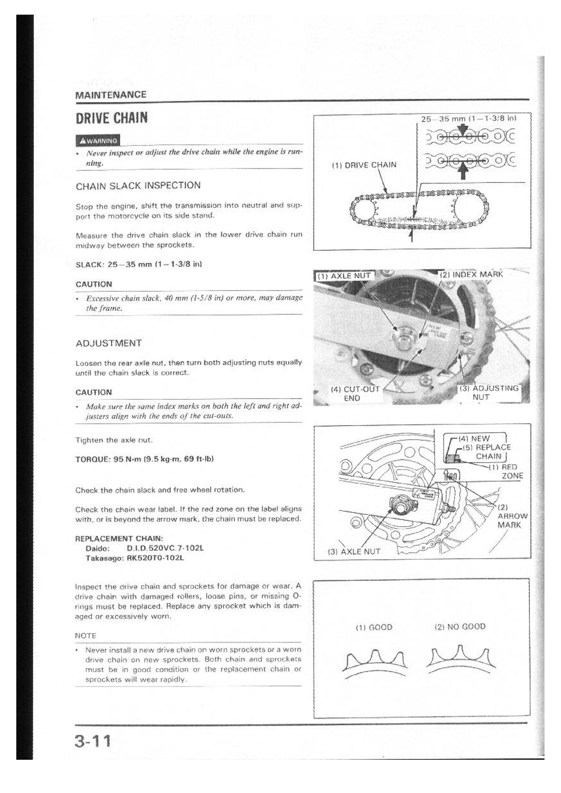HONDA NX250 AX-1 Service Manual – STEEL WIRE BIND – PROTECTIVE FRONT & BACK