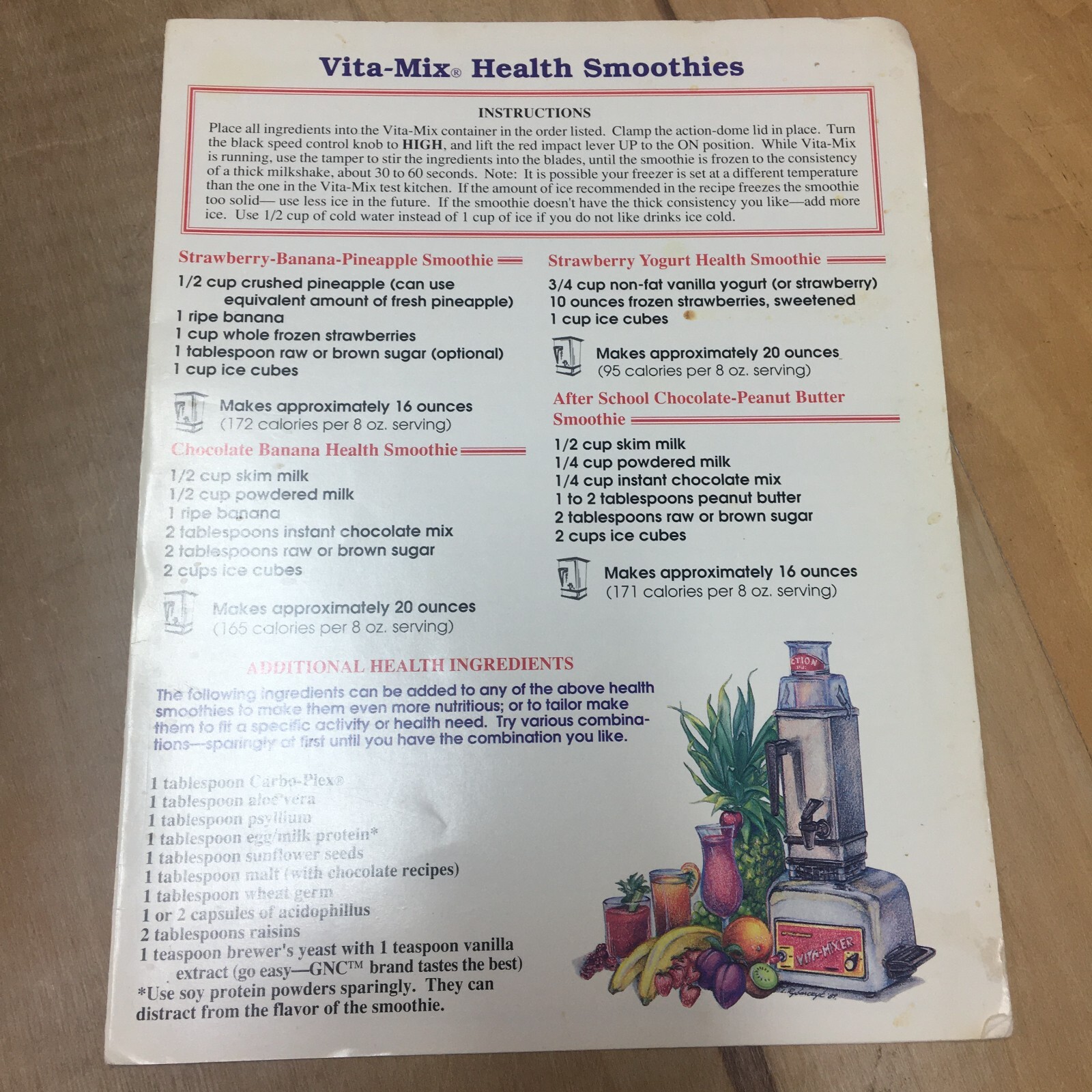 Versatile Vita-Mix Recipe Book Foods For Every Occasion 1990 Spiral FREE SHIP!