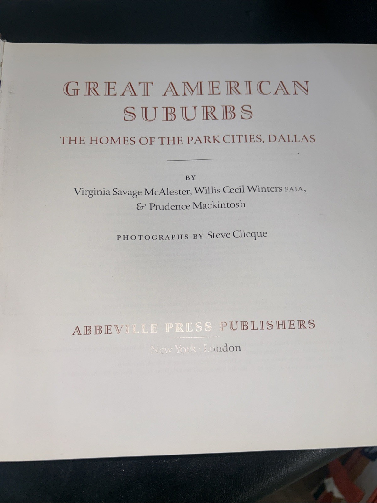 Great American Suburbs Book Virginia McAlester Highland Park University Park