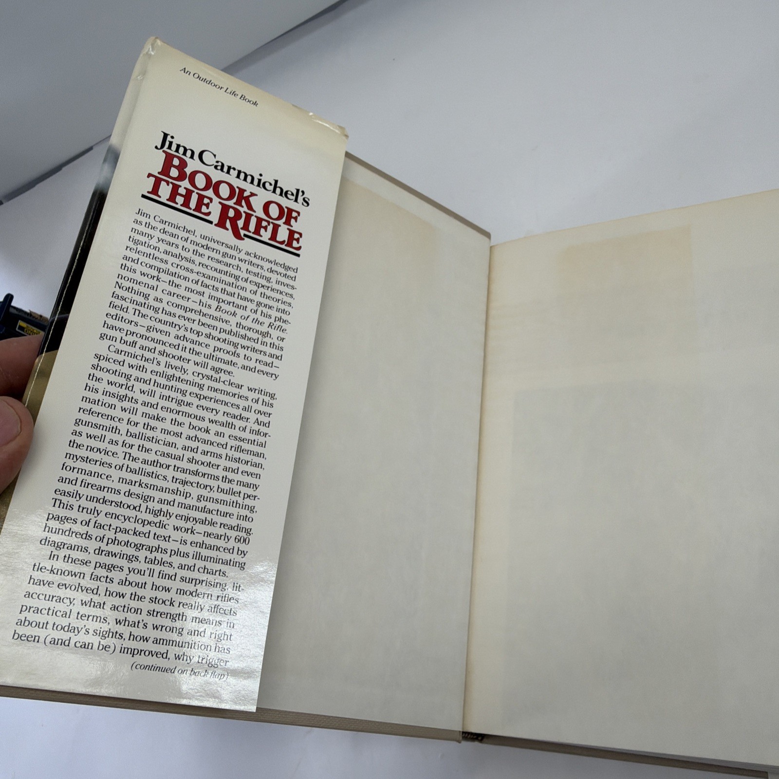 Jim Carmichael’s Book of the Rifle. First Edition HC/DJ, 1985. Reference