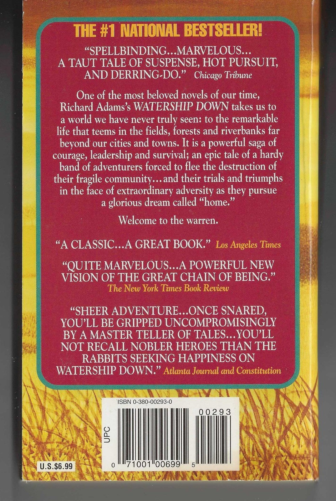 Watership Down – the Classic Fantasy Novel by Richard Adams – 1975