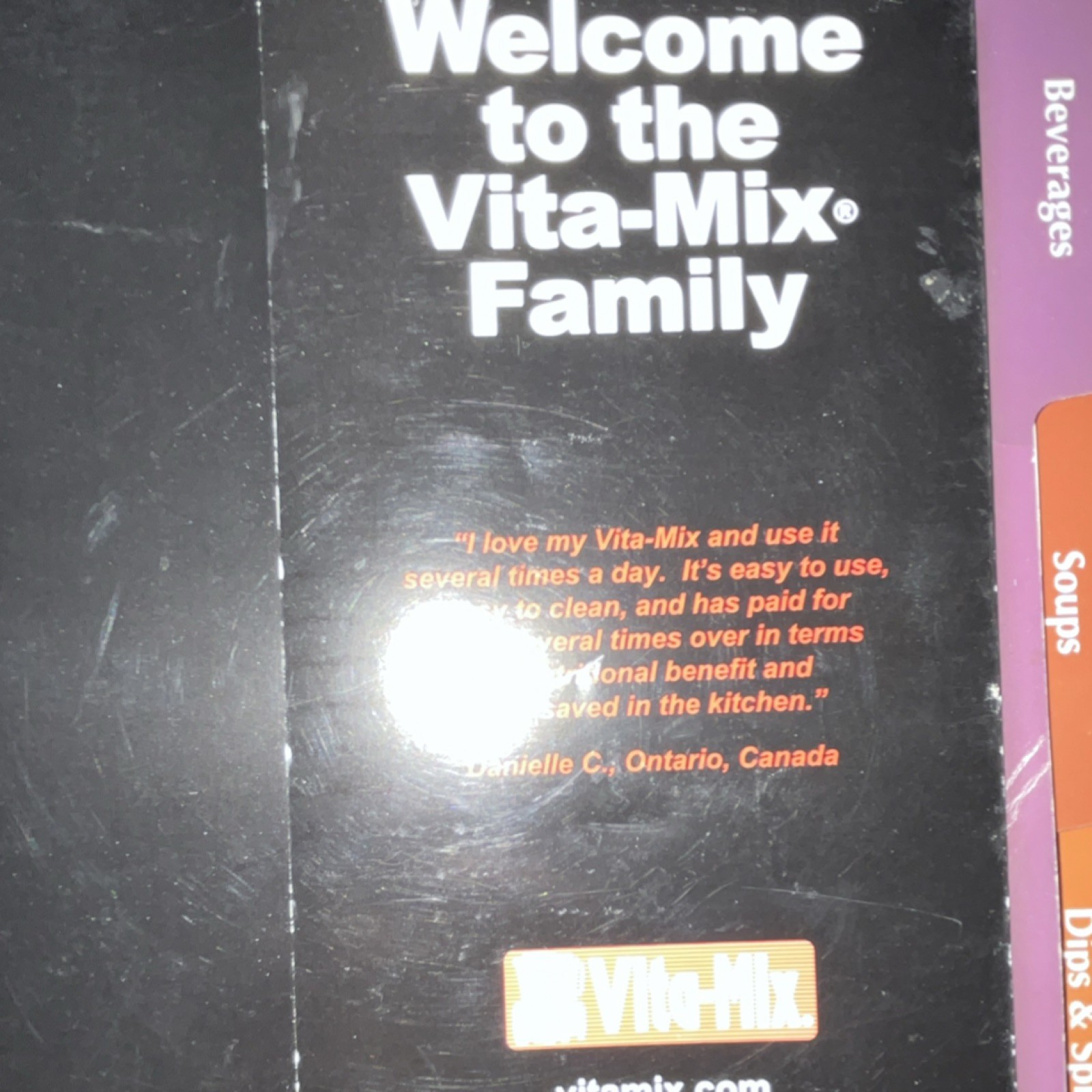 Vita-Mix Whole Food Recipes Ring Bound Cookbook Binder 2009 English