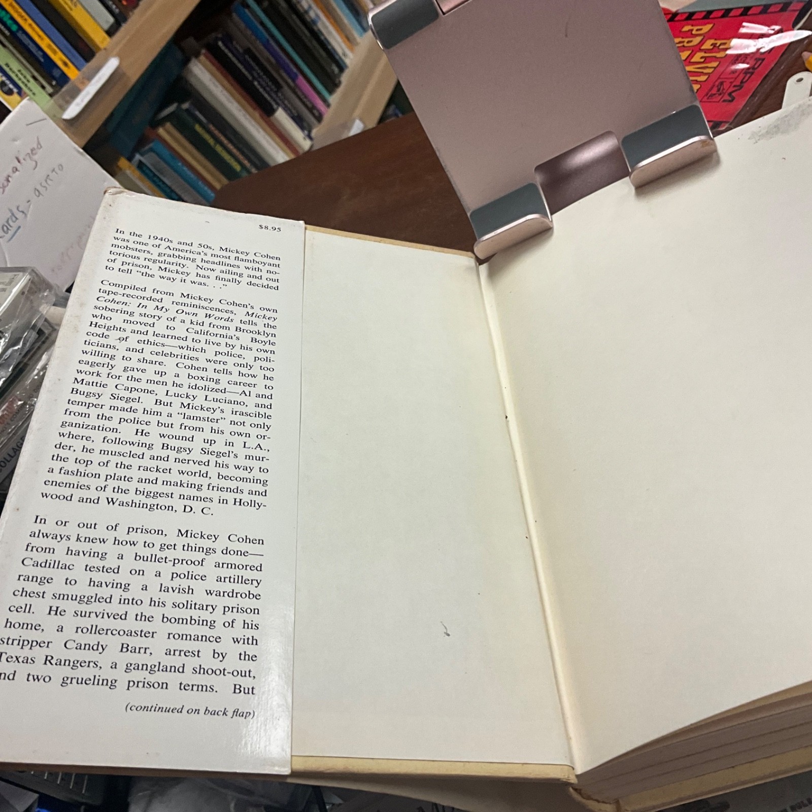 Vintage 70’s Jewish Mobster bio: Mickey Cohen, In My Own Words: As Told to John