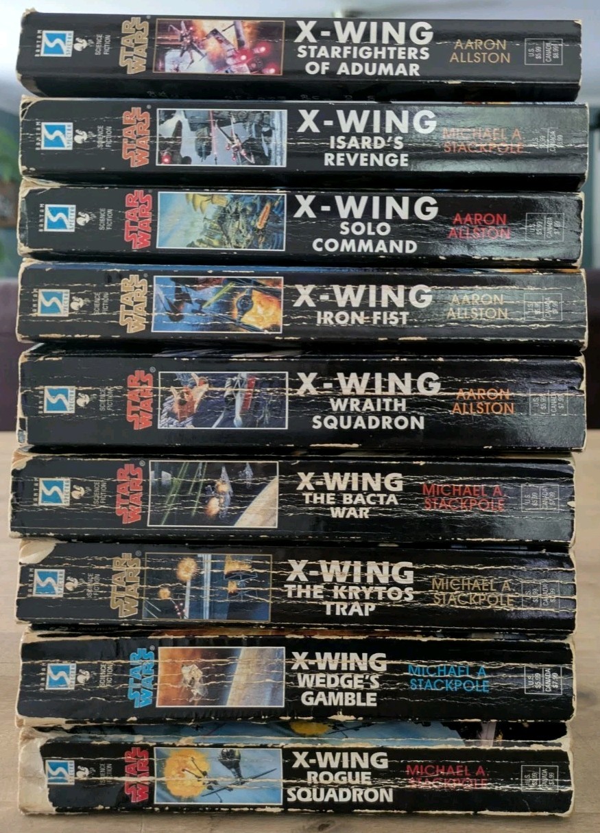 Star Wars X-Wing Complete Book Series 1-9 Paperback Lot Set Stackpole Allston