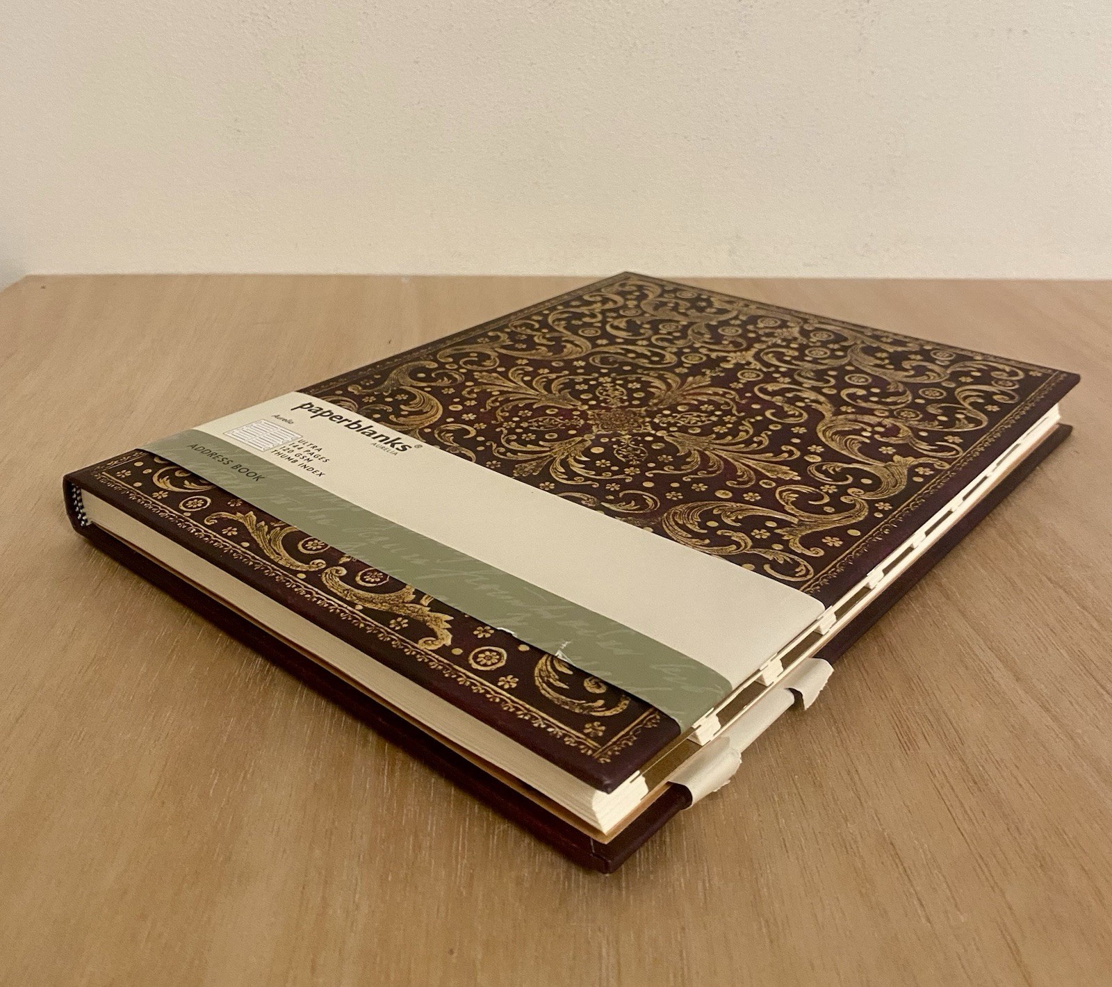 Aurelia Ultra Hardcover Address Book by Paperblanks 144 pages Thumb Index NEW