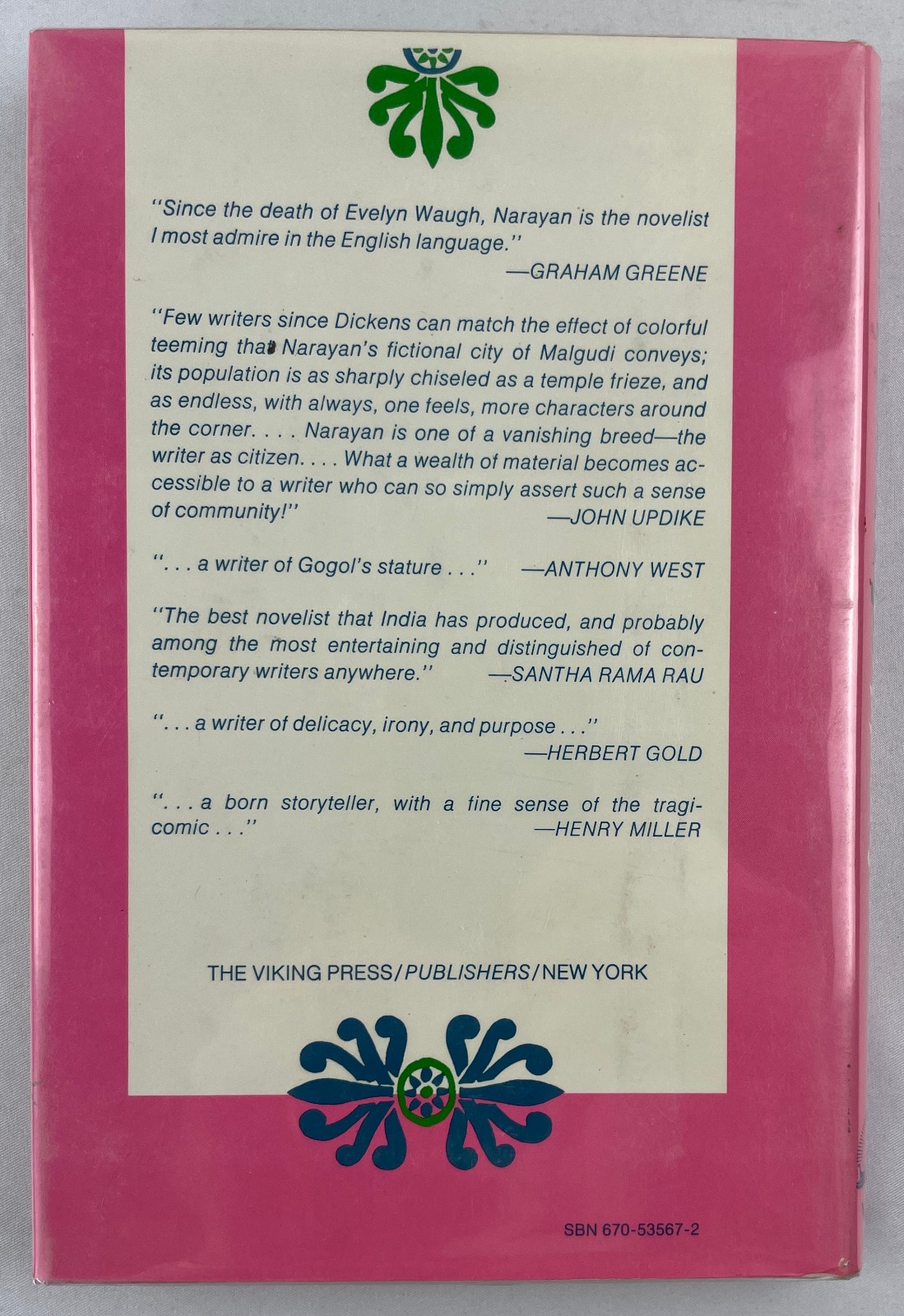 A Painter of Signs, R. K. Narayan, 1976, 1st Edition, Indian Literature, HCDJ