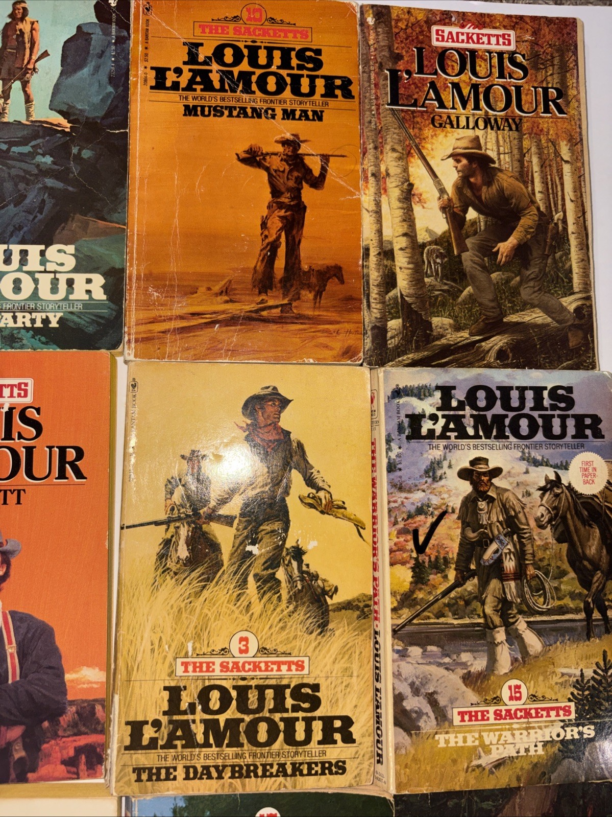 Complete Set Series Lot of 19 Sackett Family Saga Books by Louis L’Amour Set 17