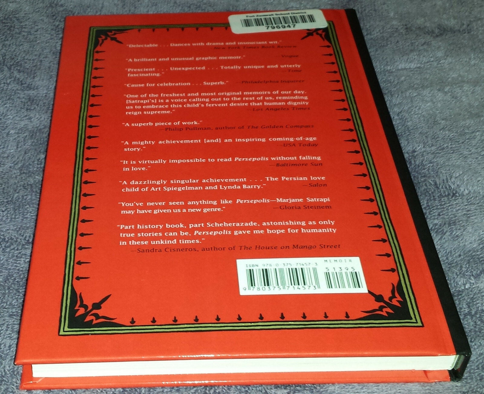Persepolis: The Story of a Childhood ~Pantheon Graphic Novels HB Marjane Satrapi
