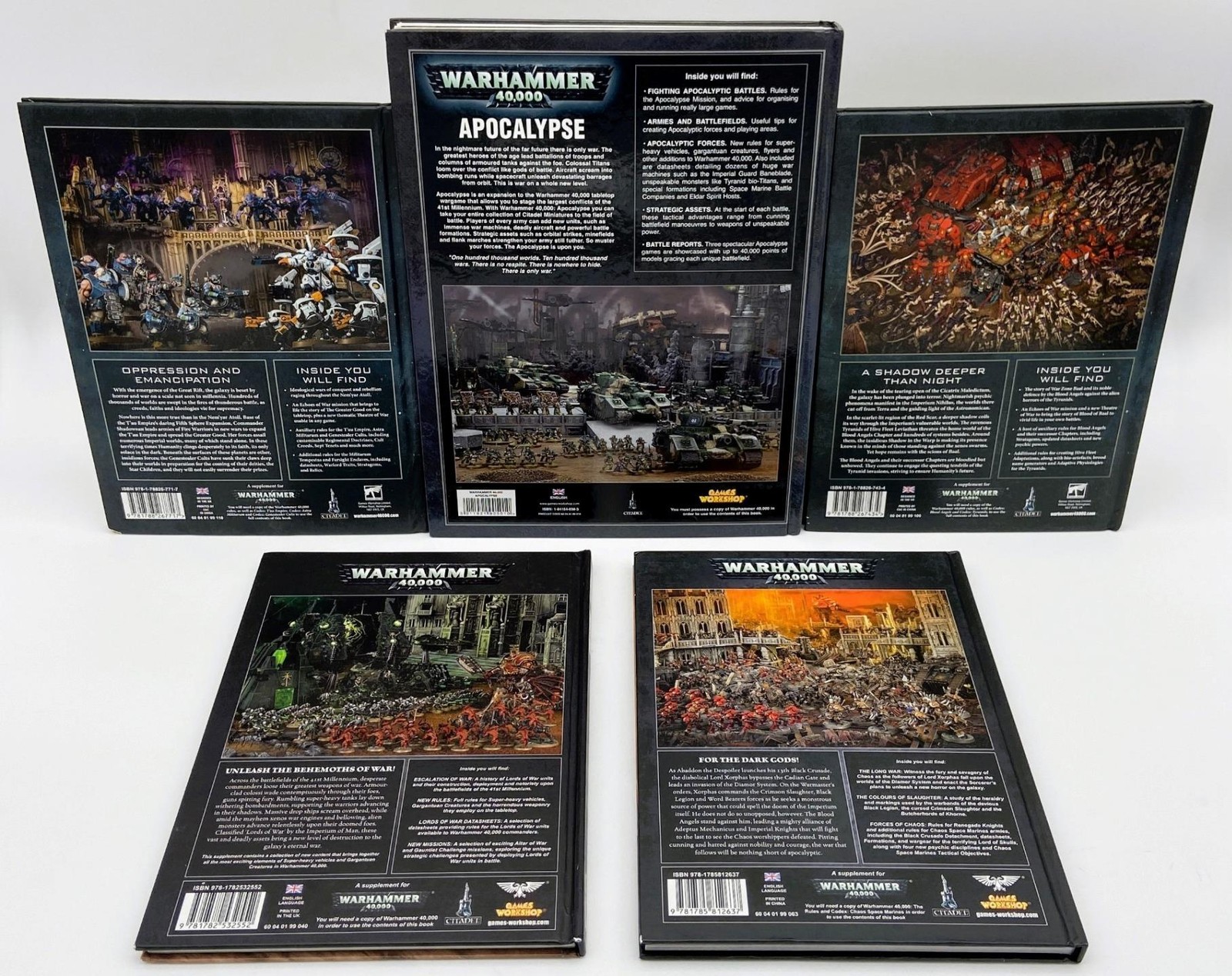 Warhammer Lot of 5 HC Books: Apocalypse Escalation Traitor’s Psychic Awakening