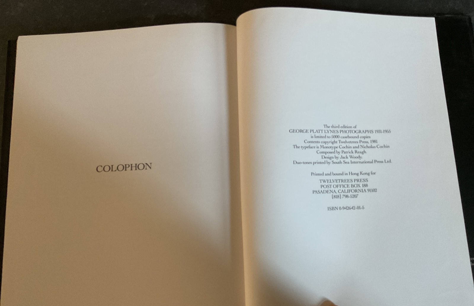 George Platt Lynes: Photographs 1931-1955 Jack Woody Twelvetrees Press HC/DJ