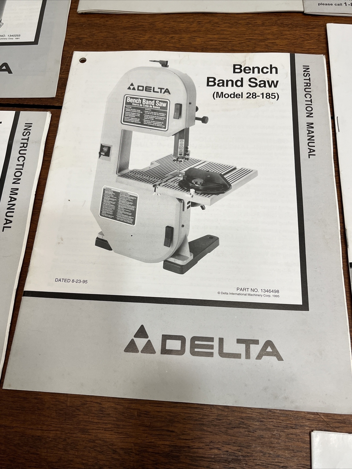Delta ORIGINAL Instruction Manuals! Belt Sander band saw drill press planer MORE