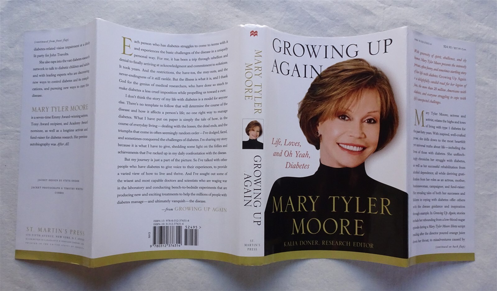Growing Up Again, Mary Tyler Moore, First Edition, Dust Jacket, SIGNED, 2009