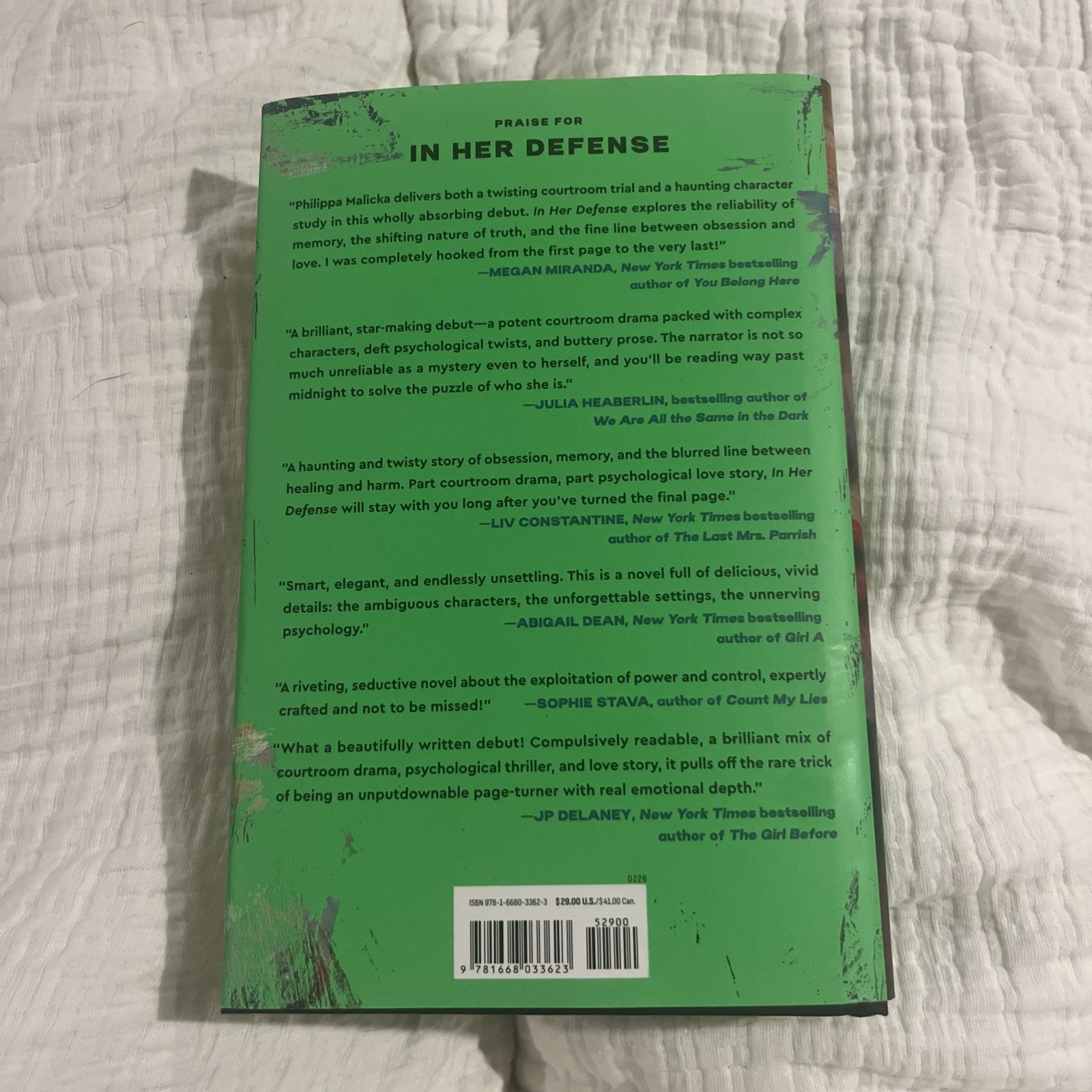In Her Defense : A Novel by Philippa Malicka (2026, Hardcover)