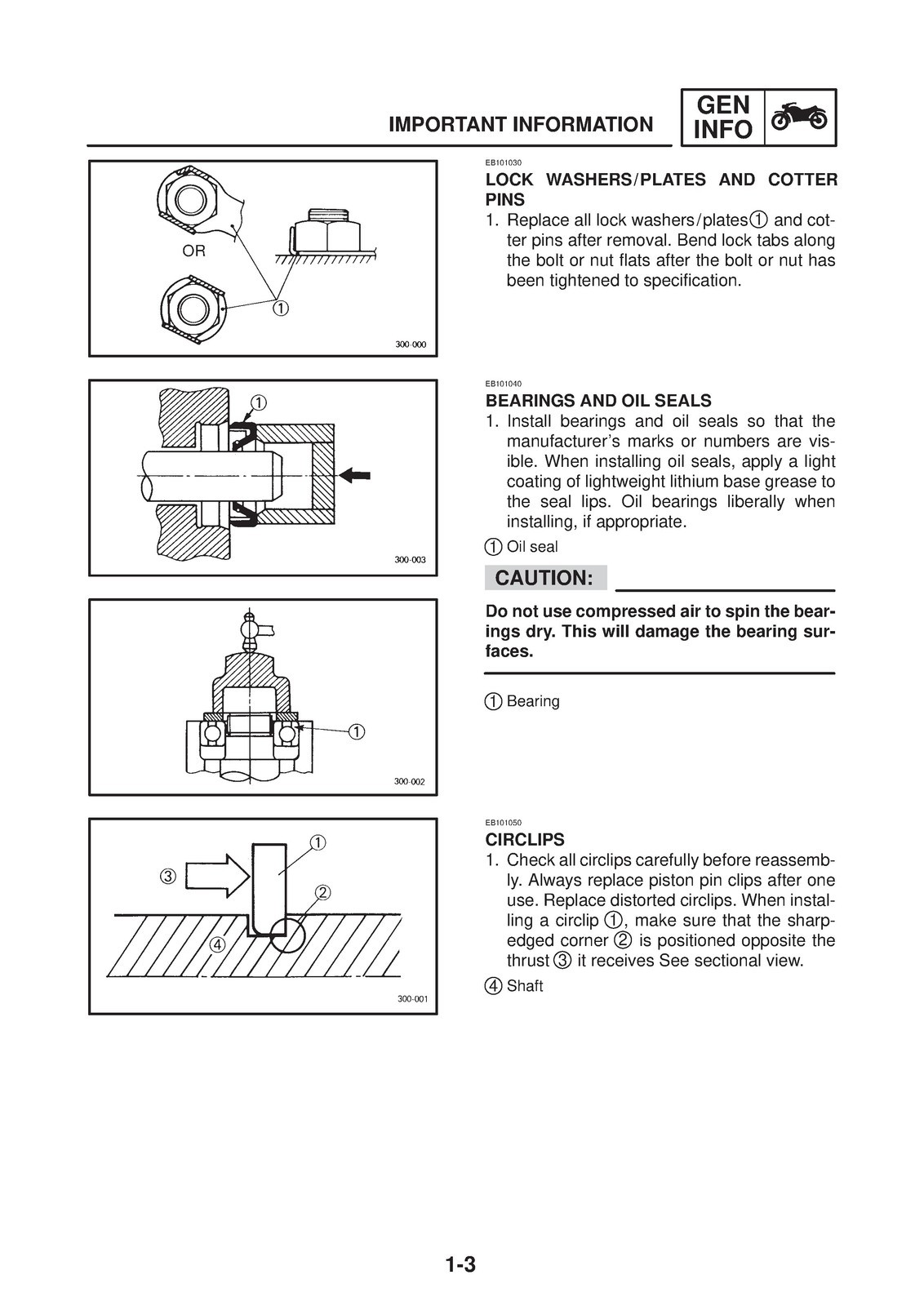 YAMAHA XVS125 Motorcycle Service Manual 2000, CLOSURE, JACKET – XL FOLDOUT PAGES