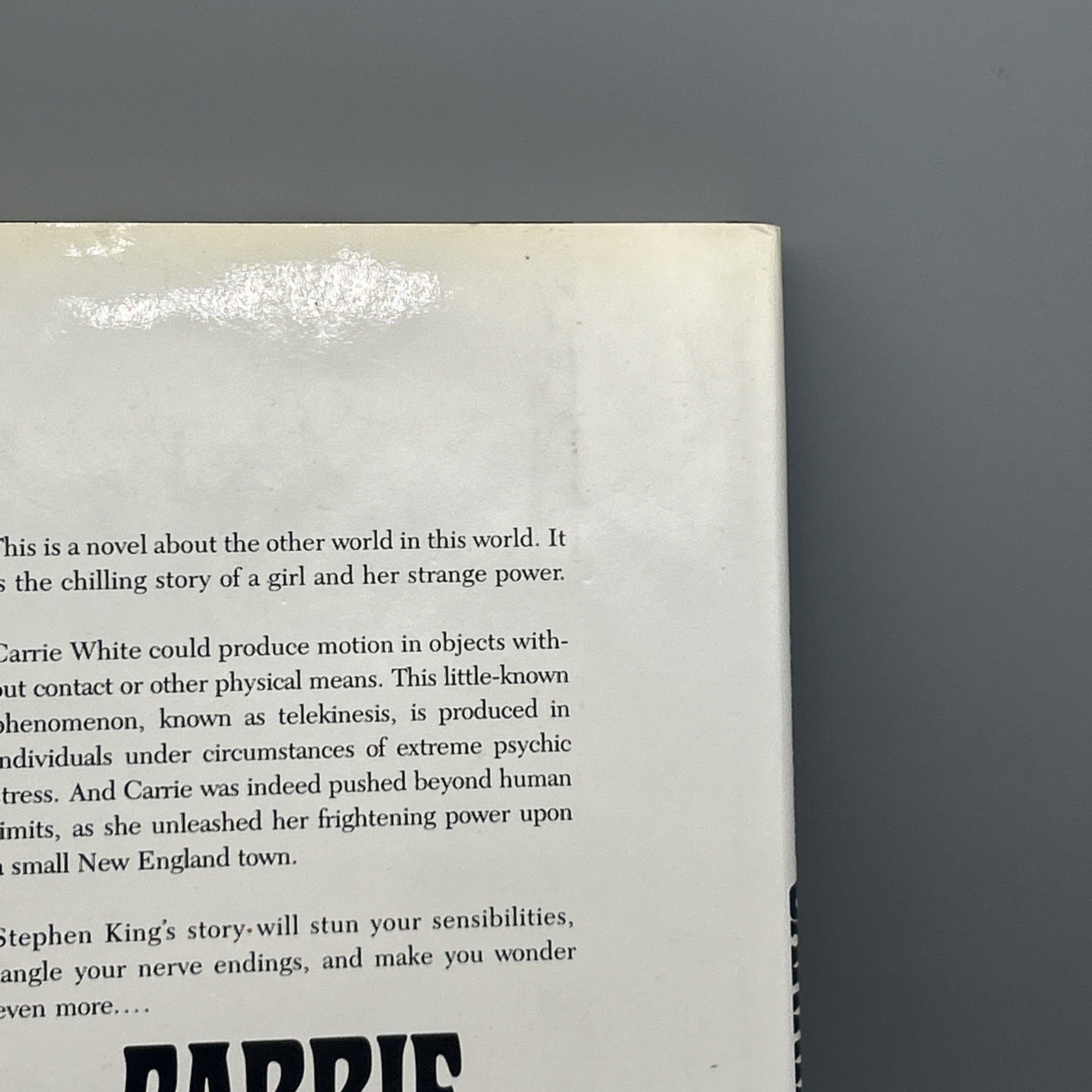 CARRIE by Stephen King First Edition 1974 Doubleday Early Print No Price