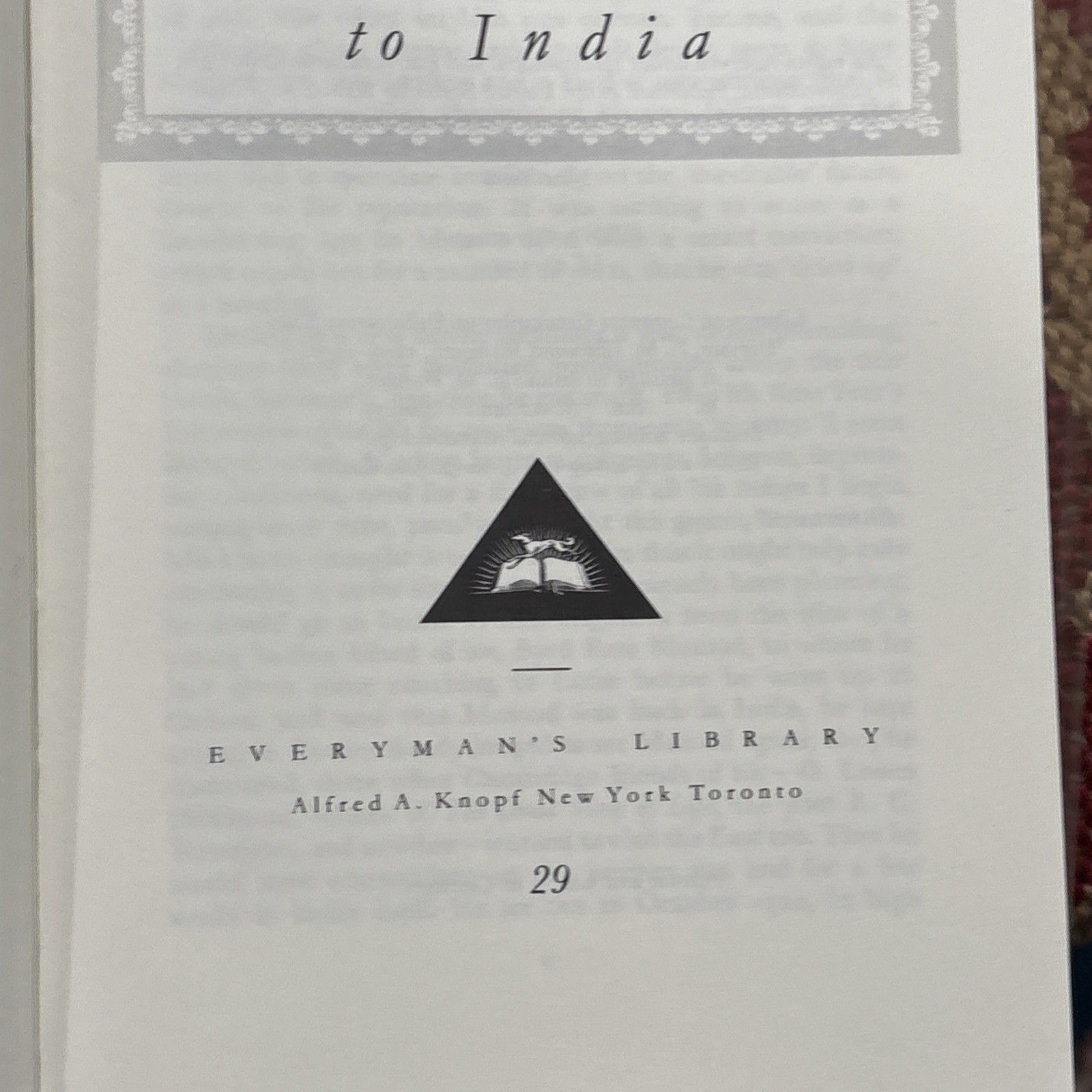 A Passage to India by E.M. Forster 1992 Hardcover Edition Slip Cover EUC