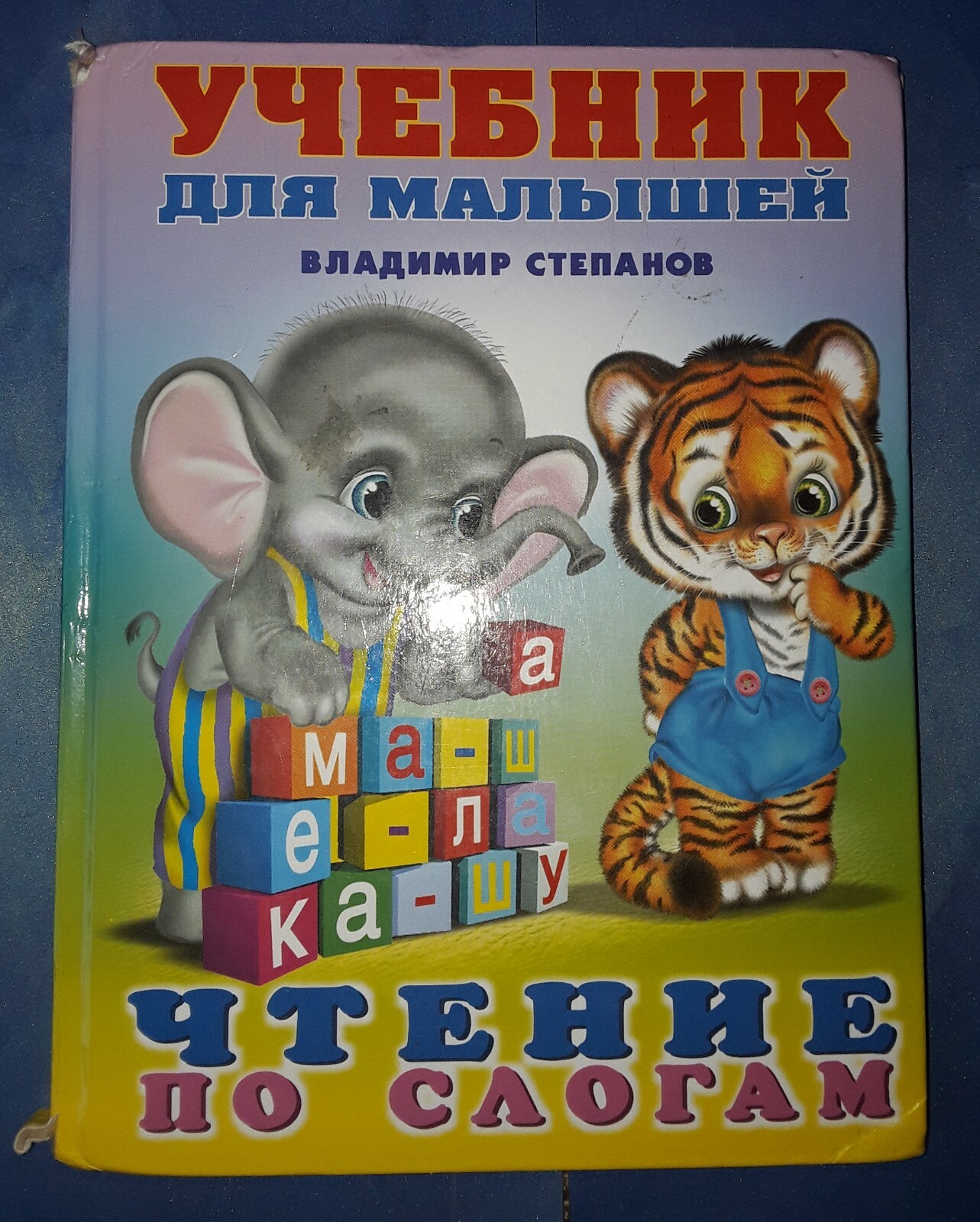 Russian Kids Illustrated Book Textbook for toddlers Stepanov reading syllable