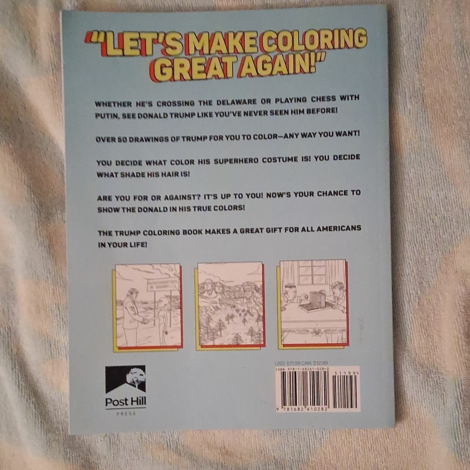 The Trump Coloring Book by M.G. Anthony, Paperback, Post Hill Press, Humor