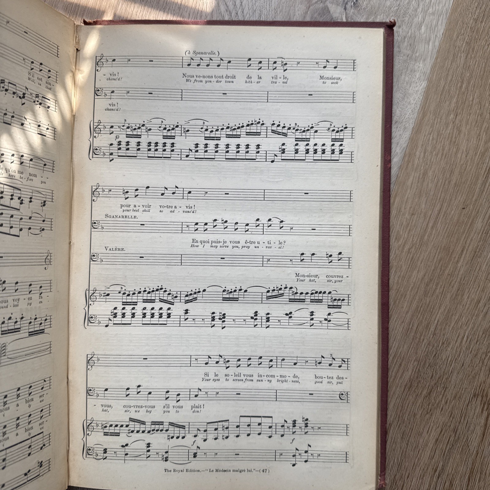 Gounod’s Mock Doctor Victorian Binding Royal Edition 1800s Rare