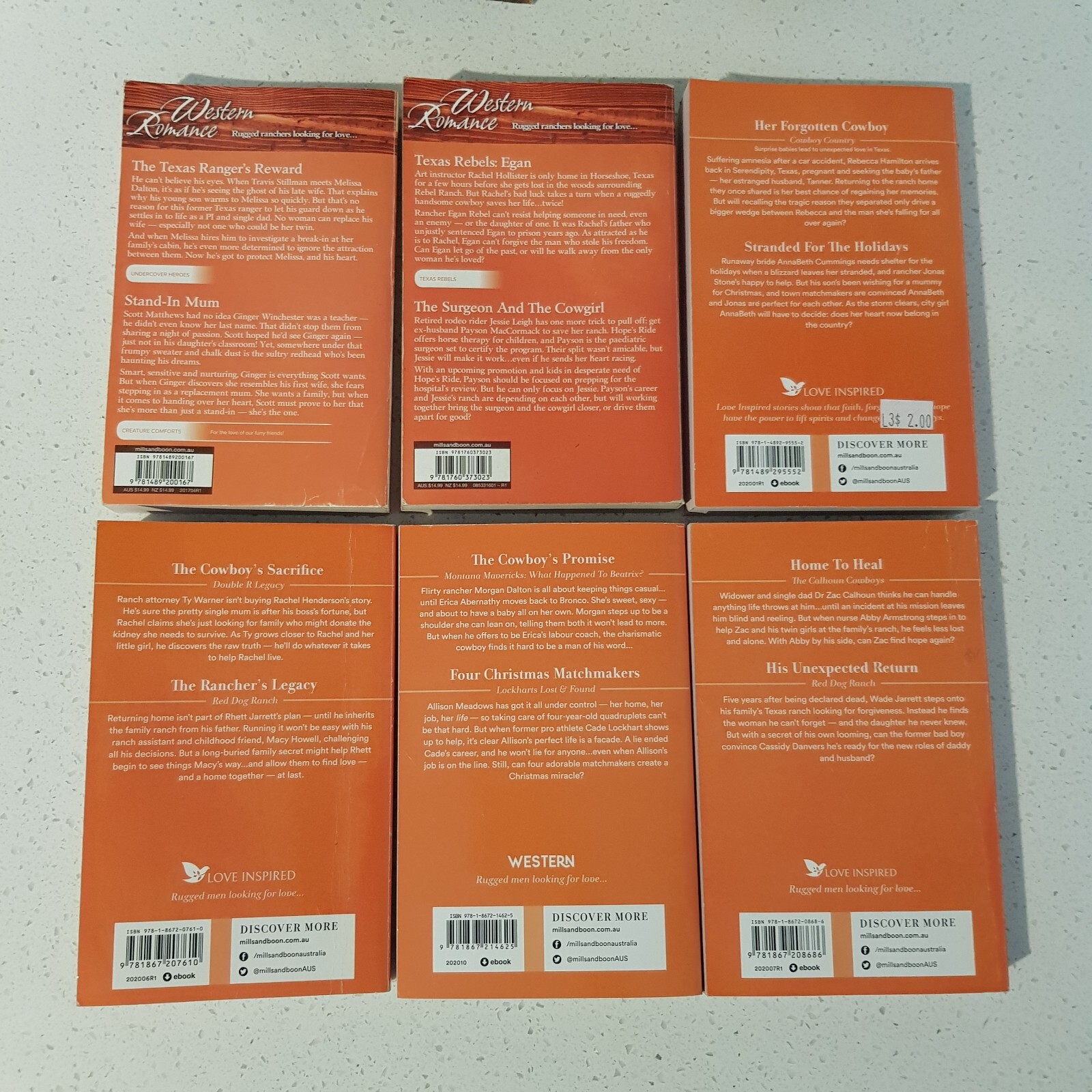 Mills and Boon Books – Bulk Bundle x 15 Western Themed Stories (2292)