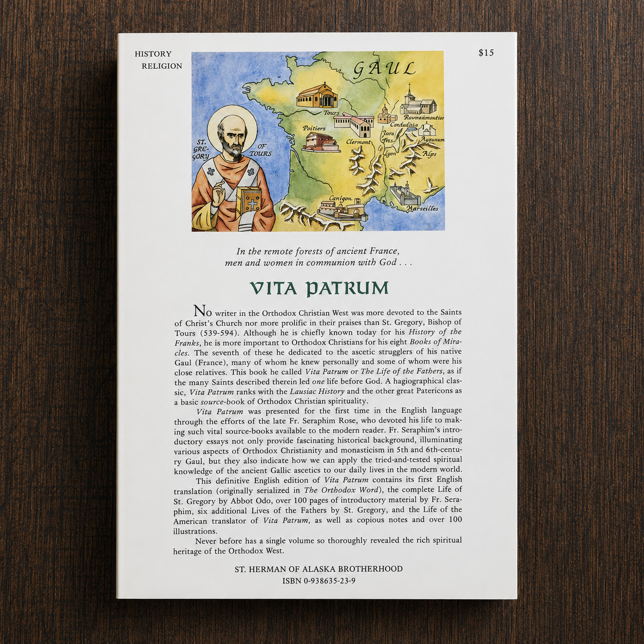 Vita Patrum The Life of the Fathers by St. Gregory of Tours BRAND NEW BOOK