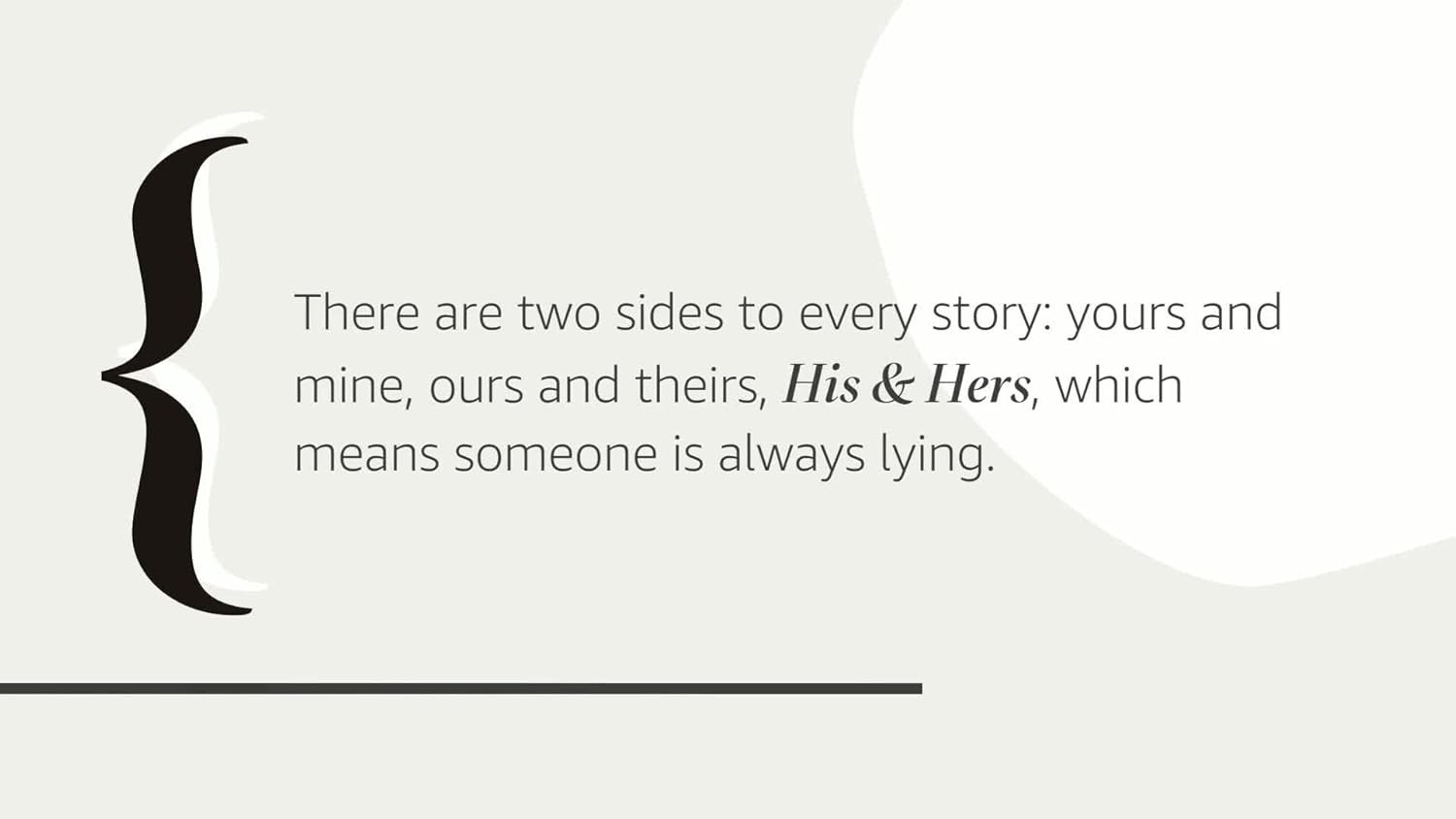His and Hers : A Novel by Alice Feeney (2021, Paperback)